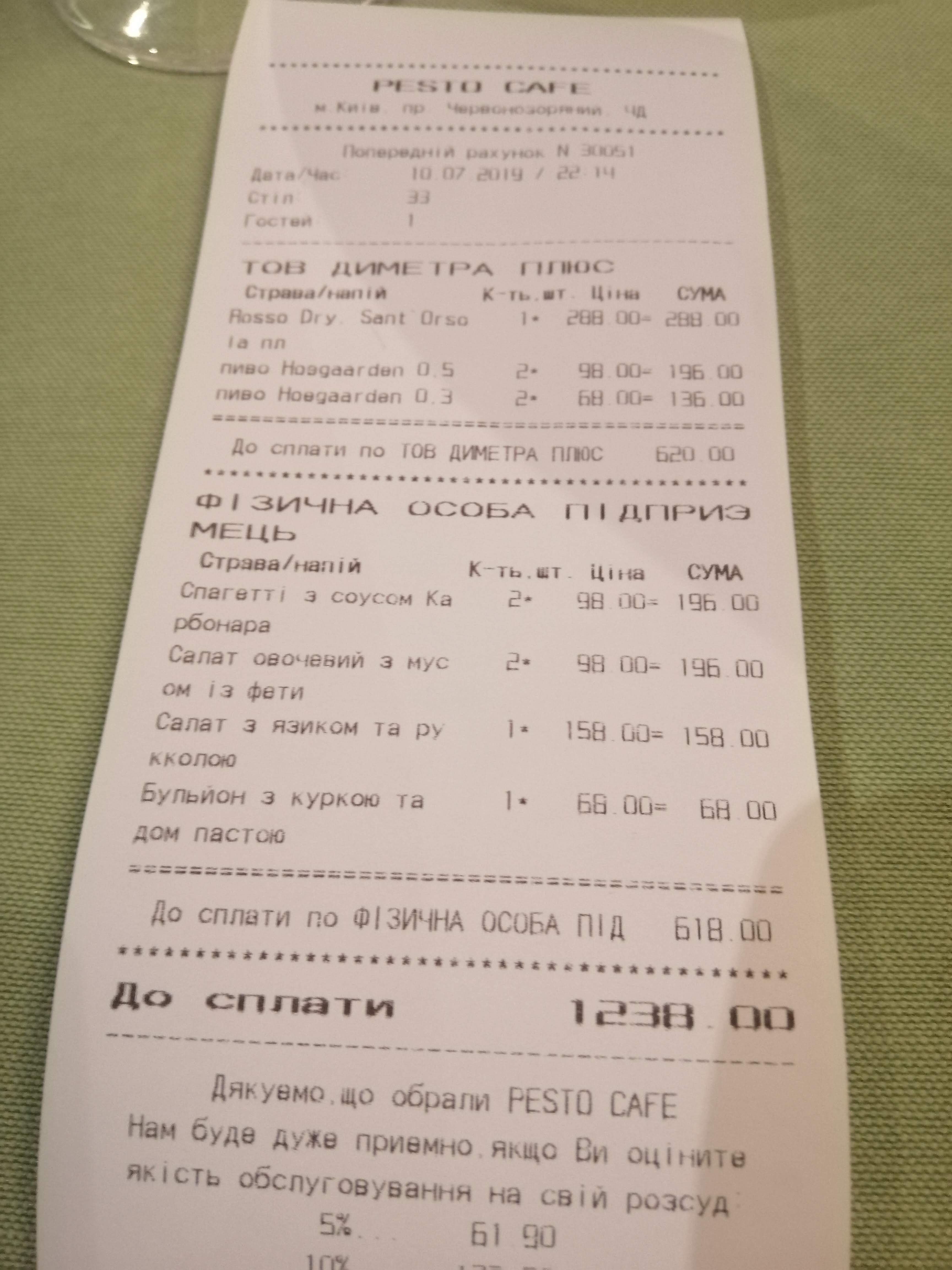 Pesto Cafe menu 8