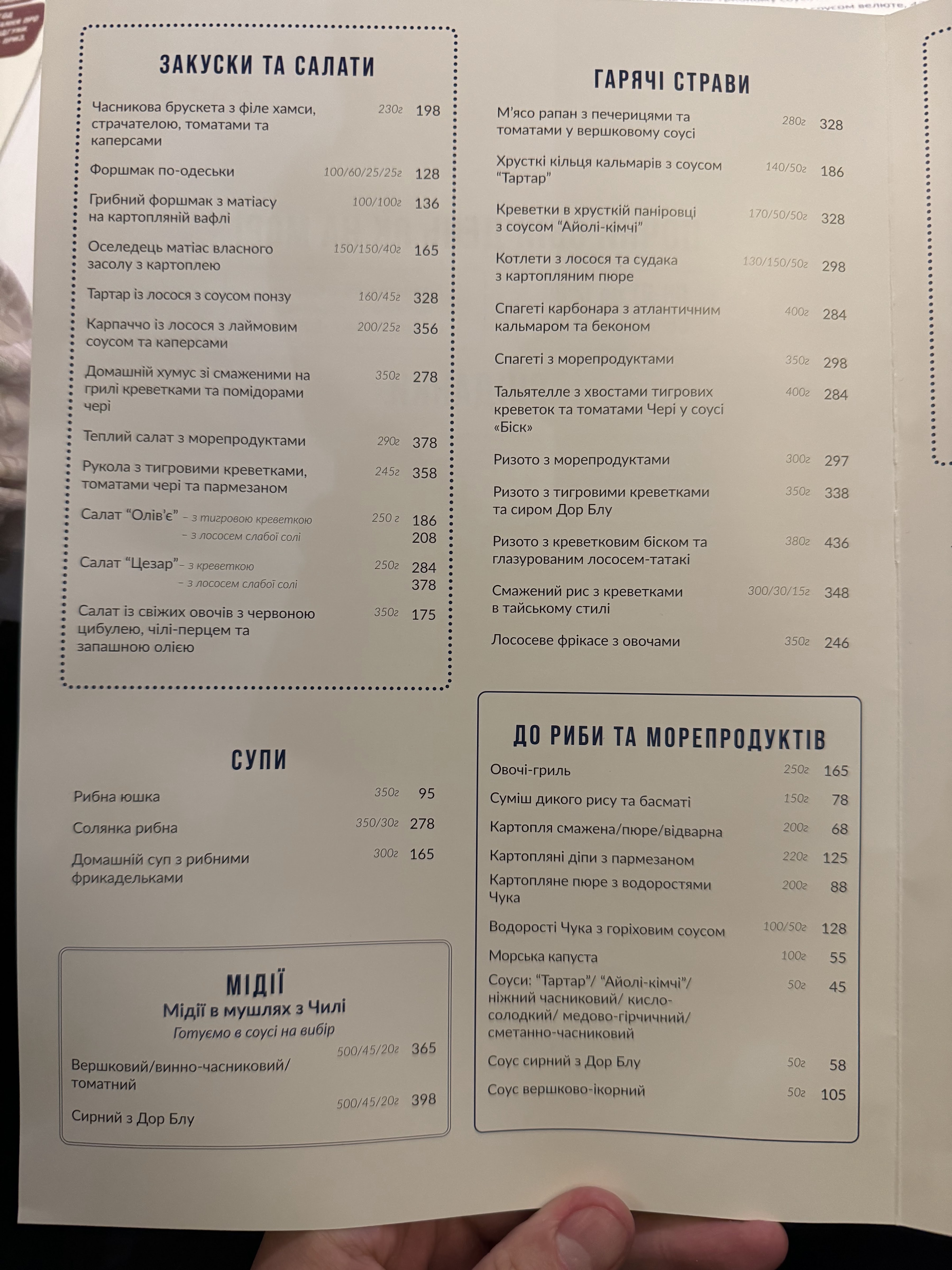 Чорноморка на Соломʼянці menu 1