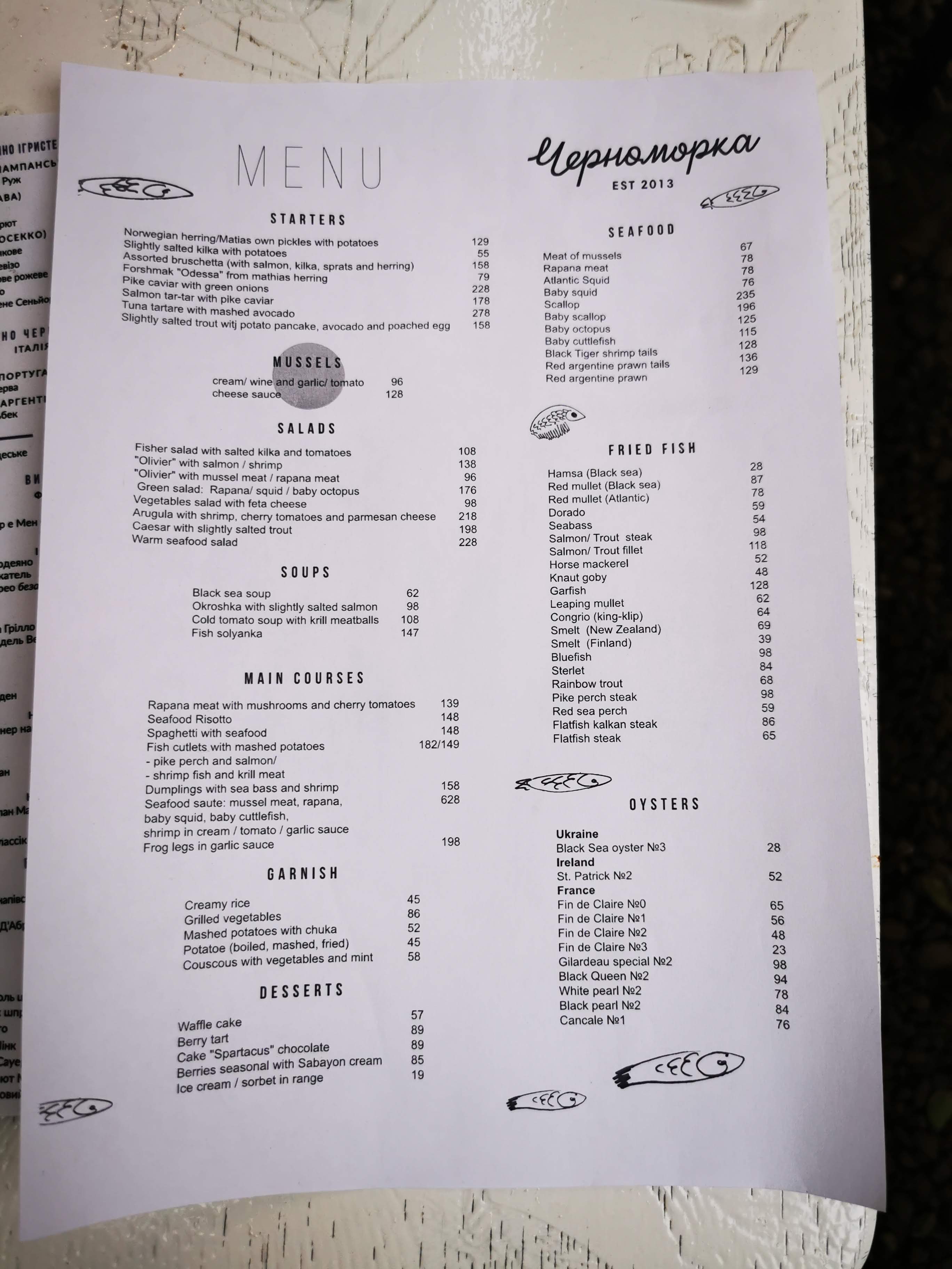 Чорноморка на Соломʼянці menu 9