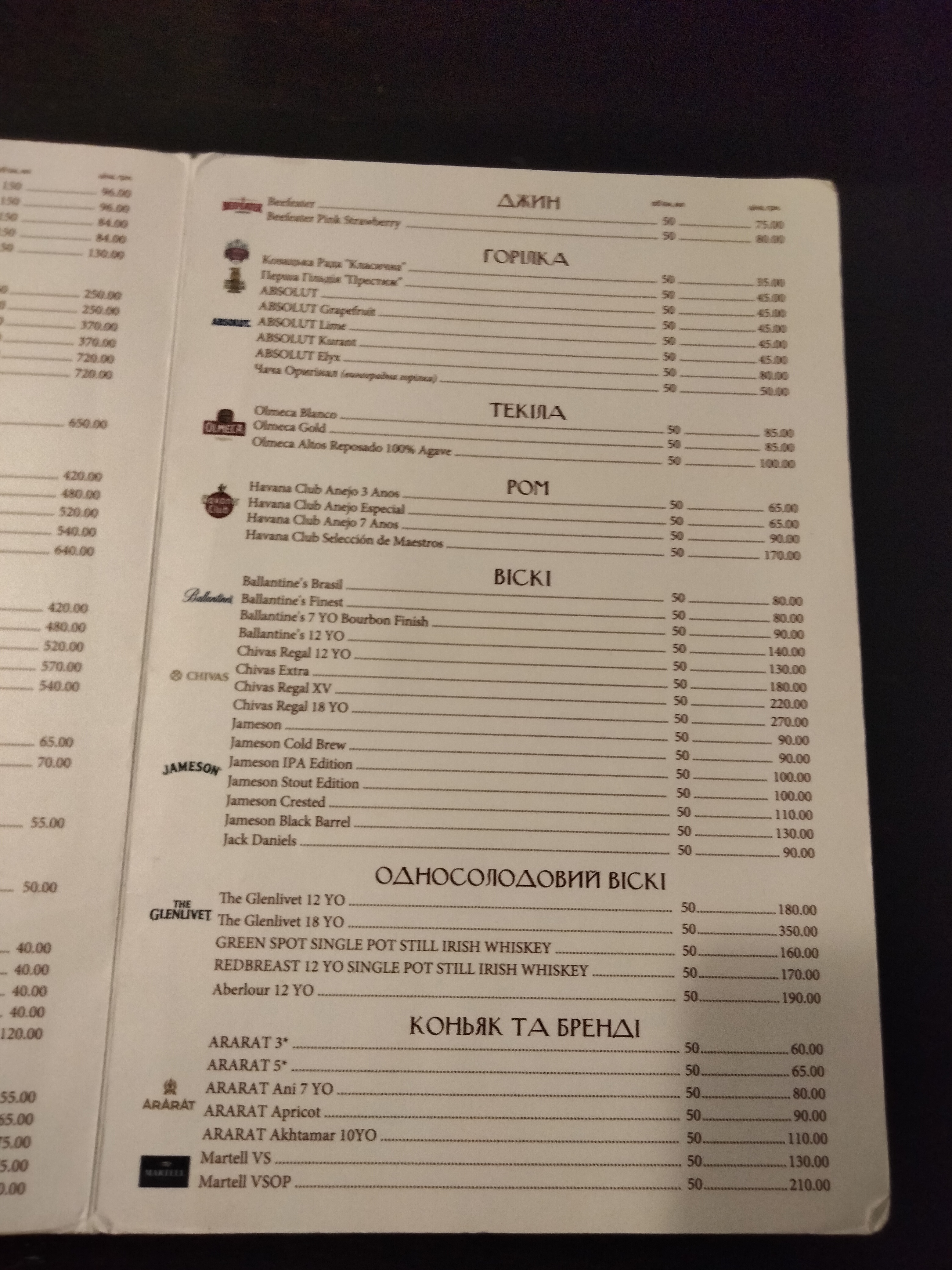 Solomianska Brewery menu 6