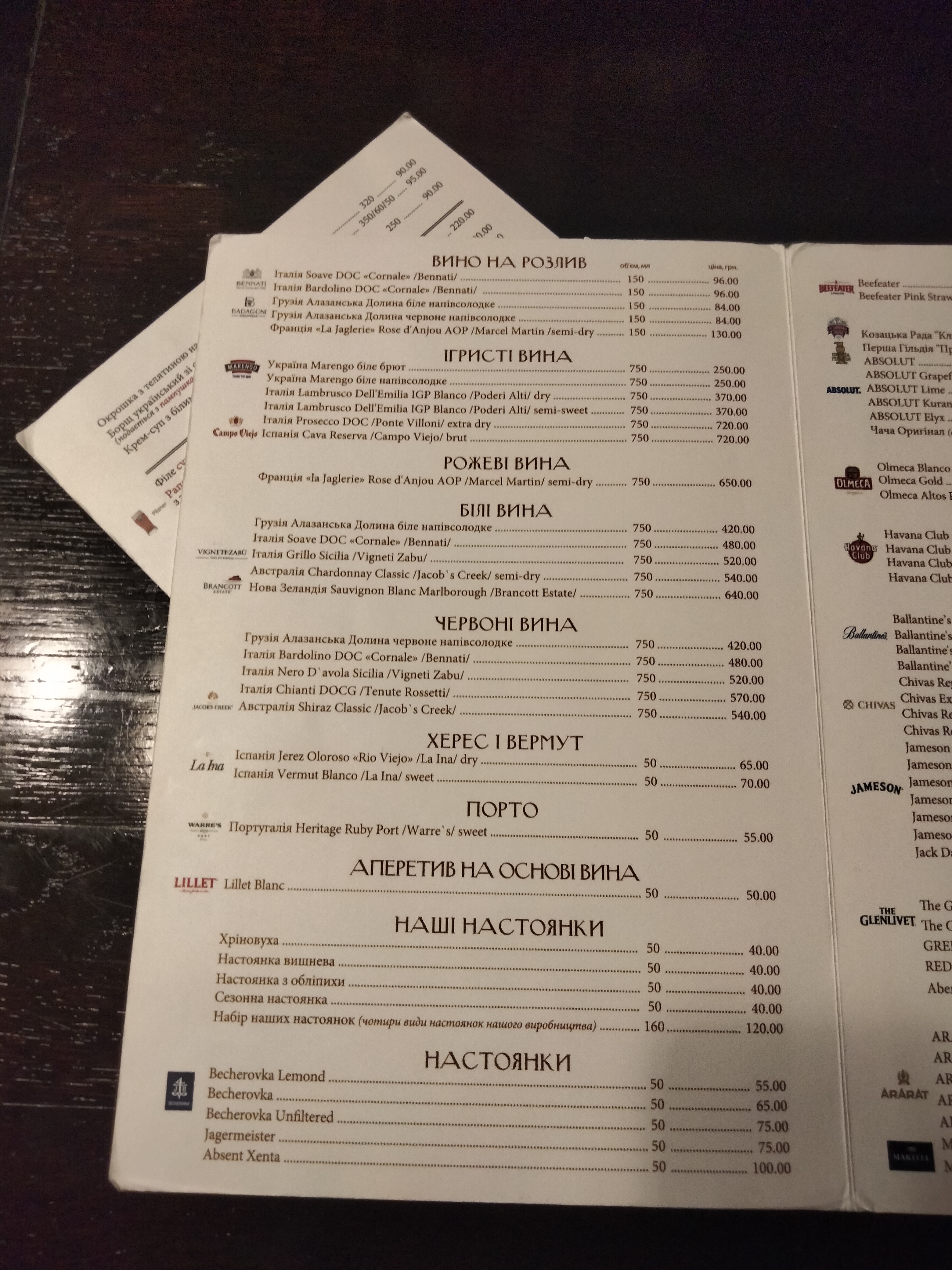 Solomianska Brewery menu 7