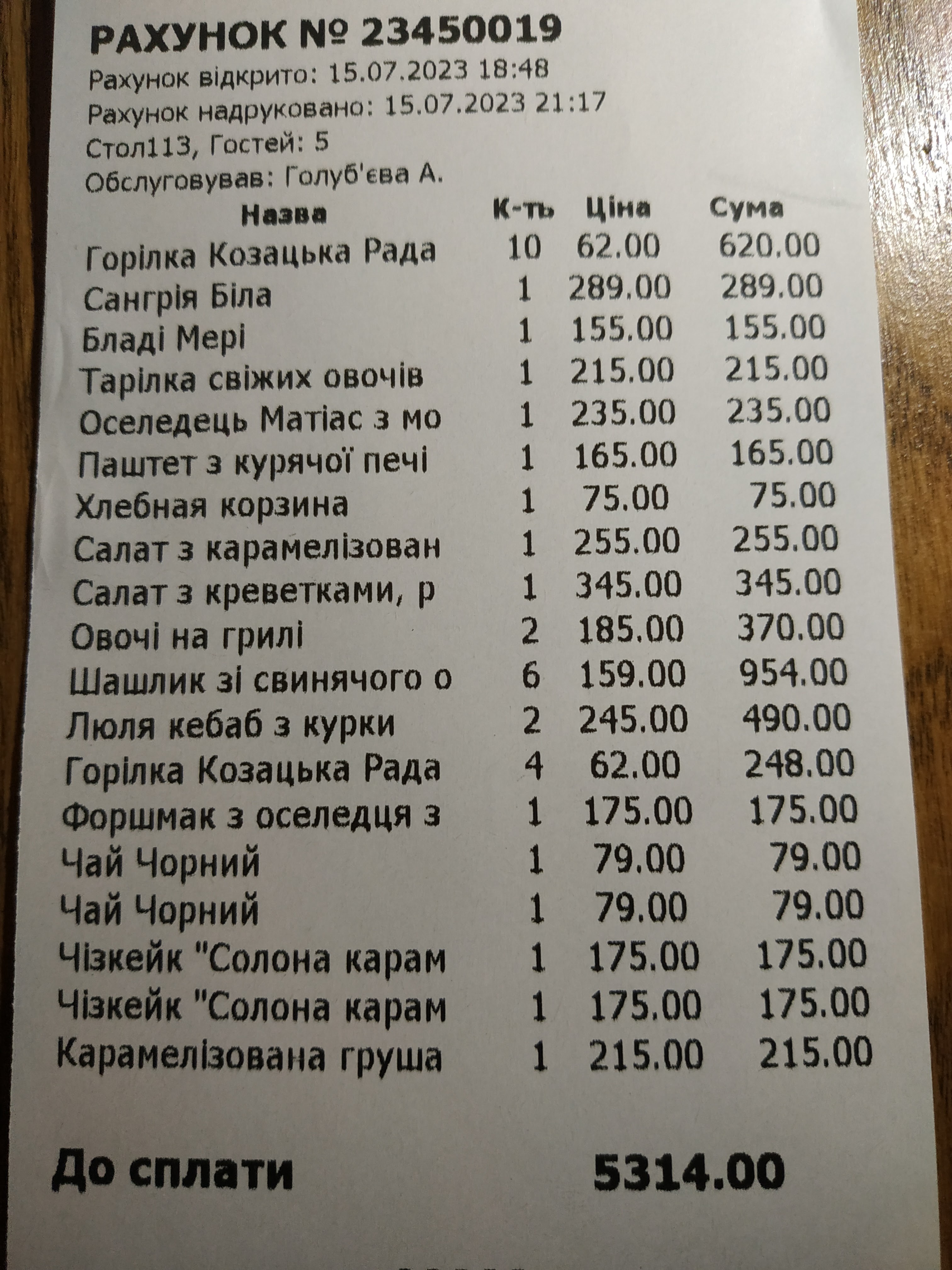 Сохо Парк menu 7