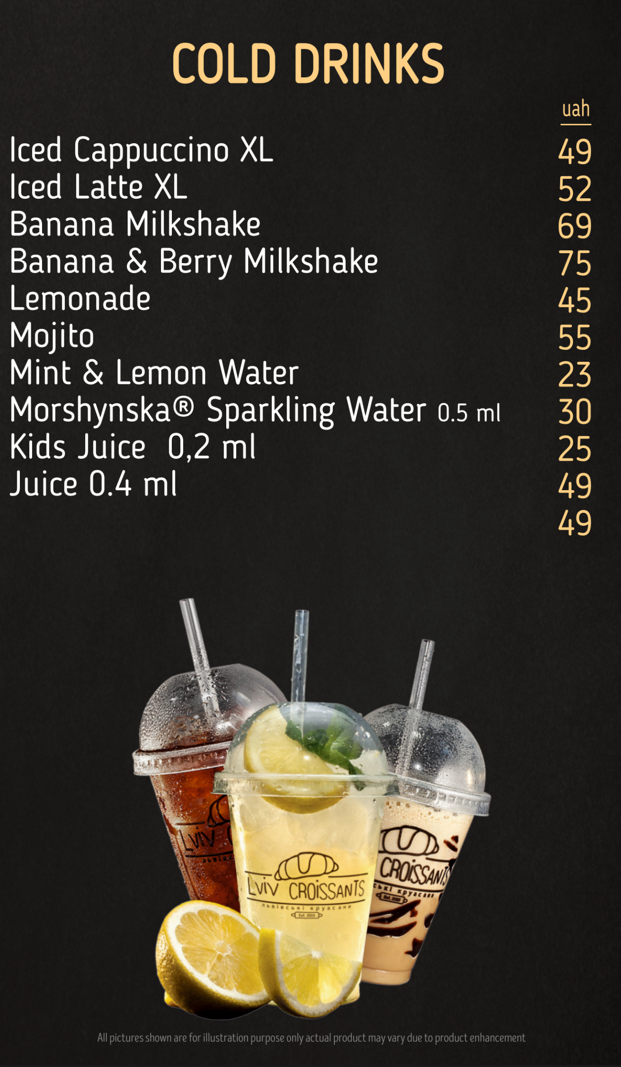 Lviv Croissants menu 1