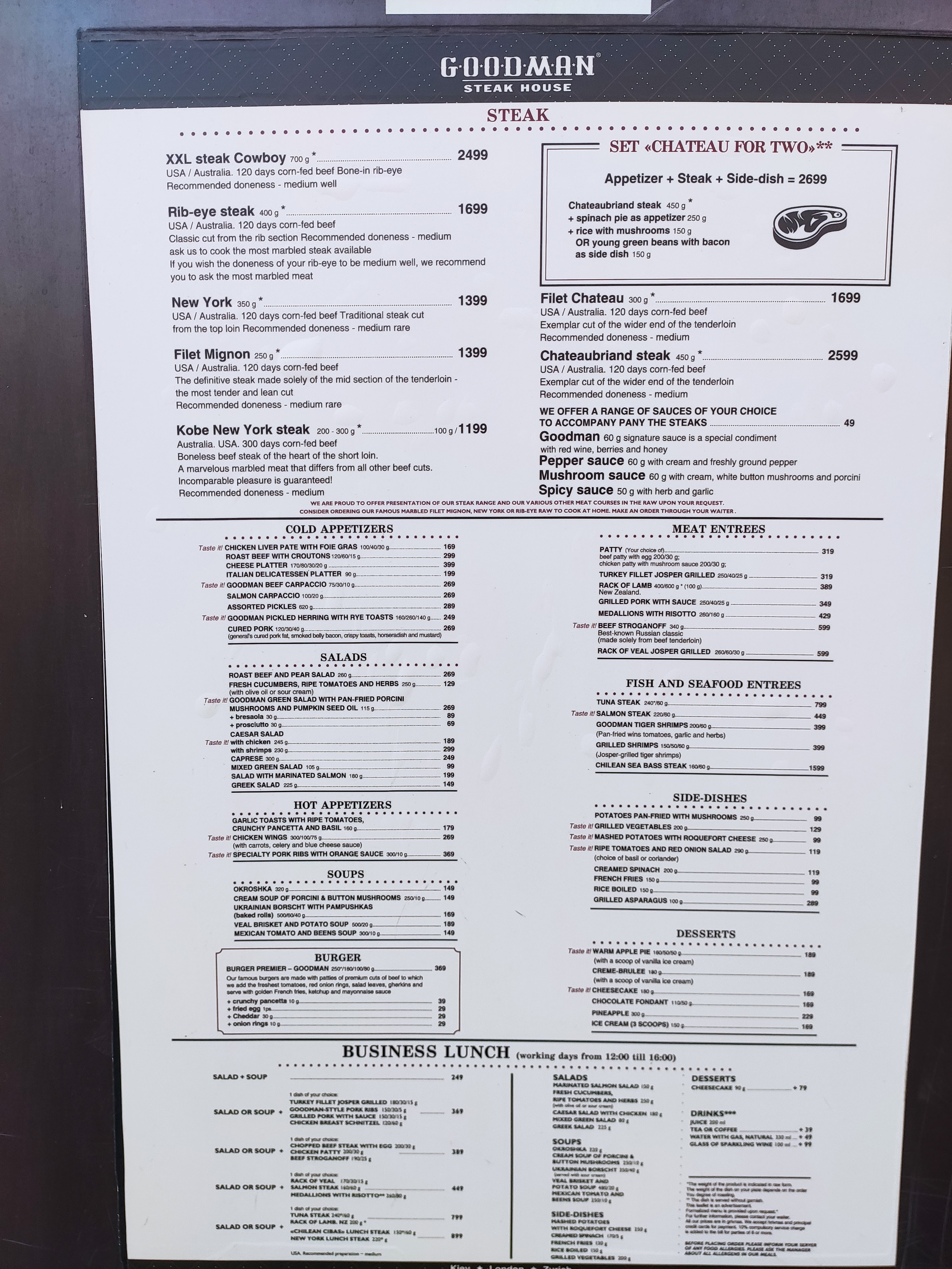 Goodman menu 9