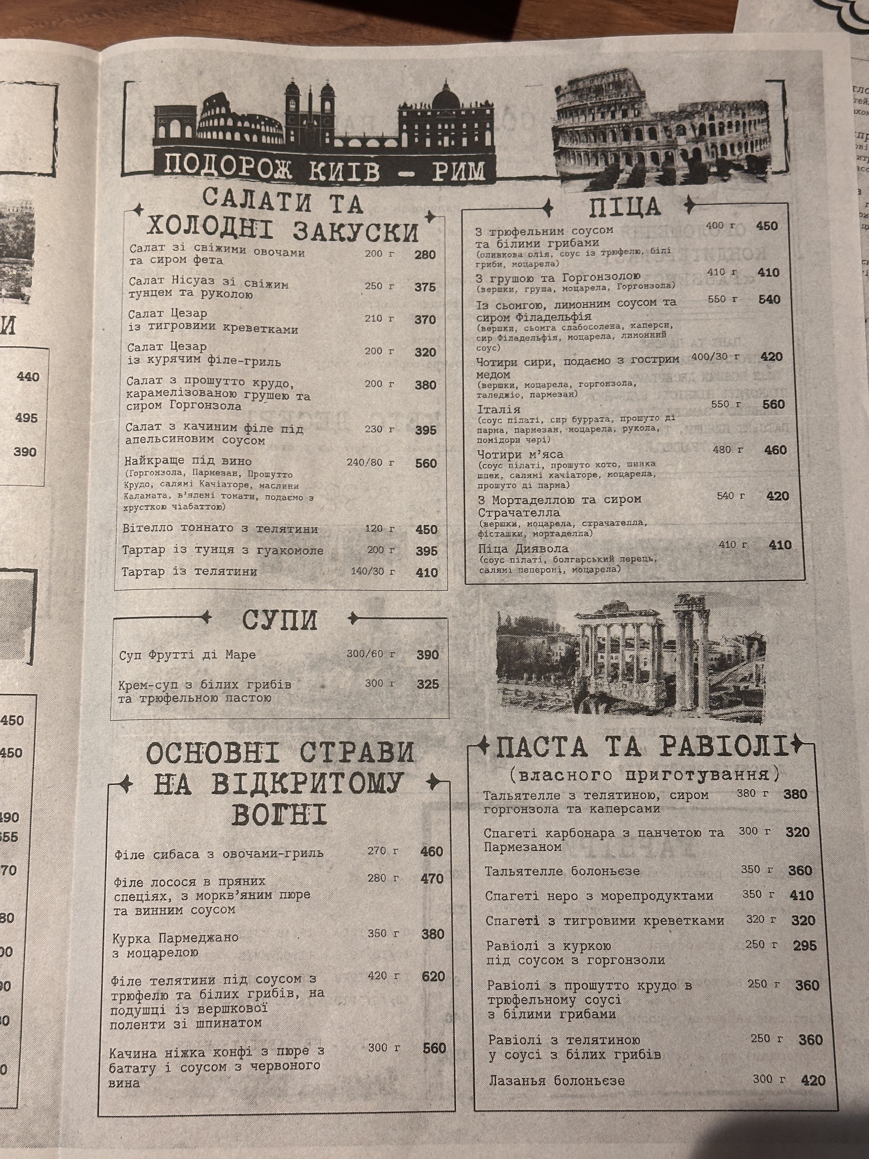 Capo di Monte menu 8