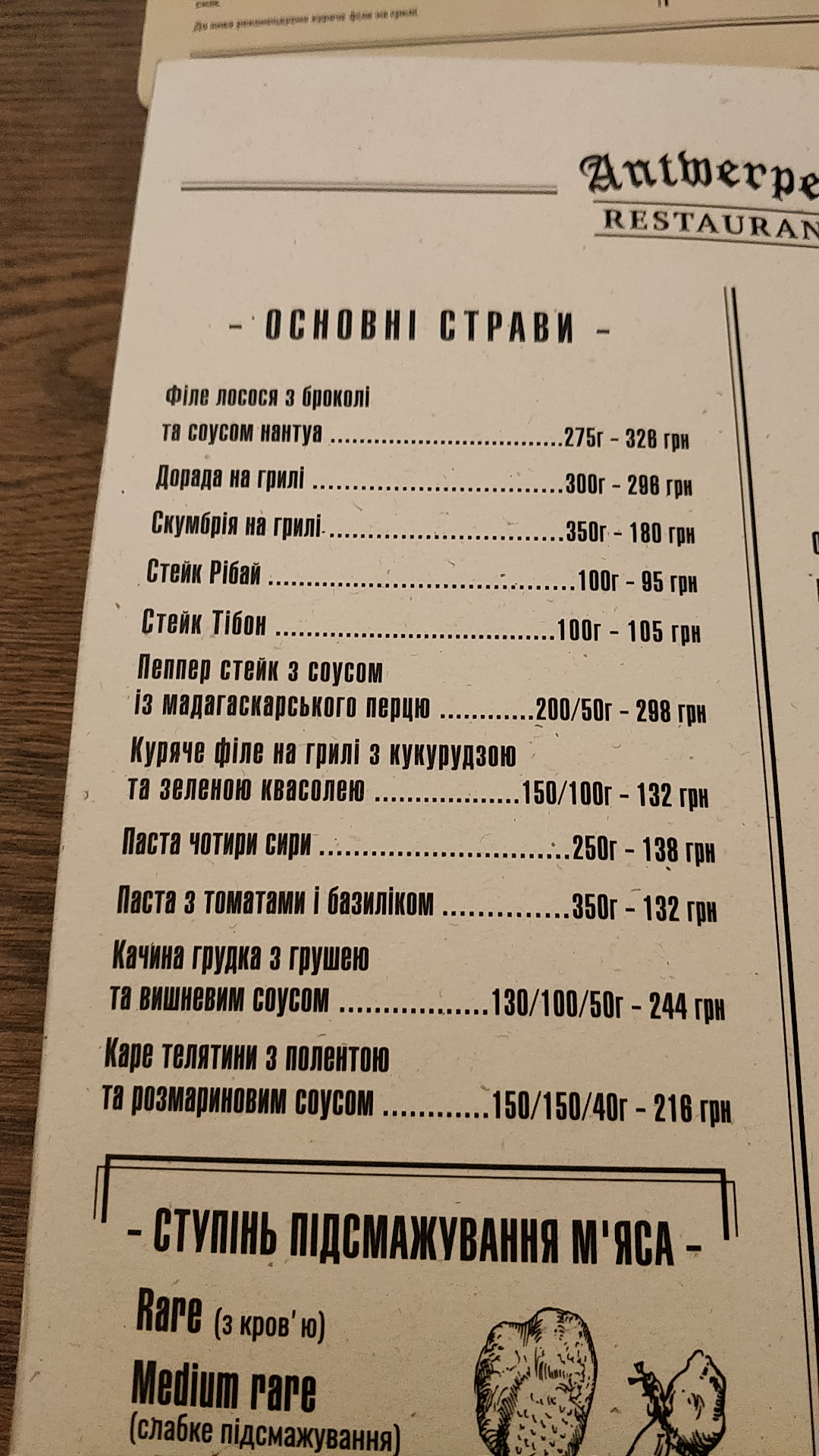 Antwerpen menu 7