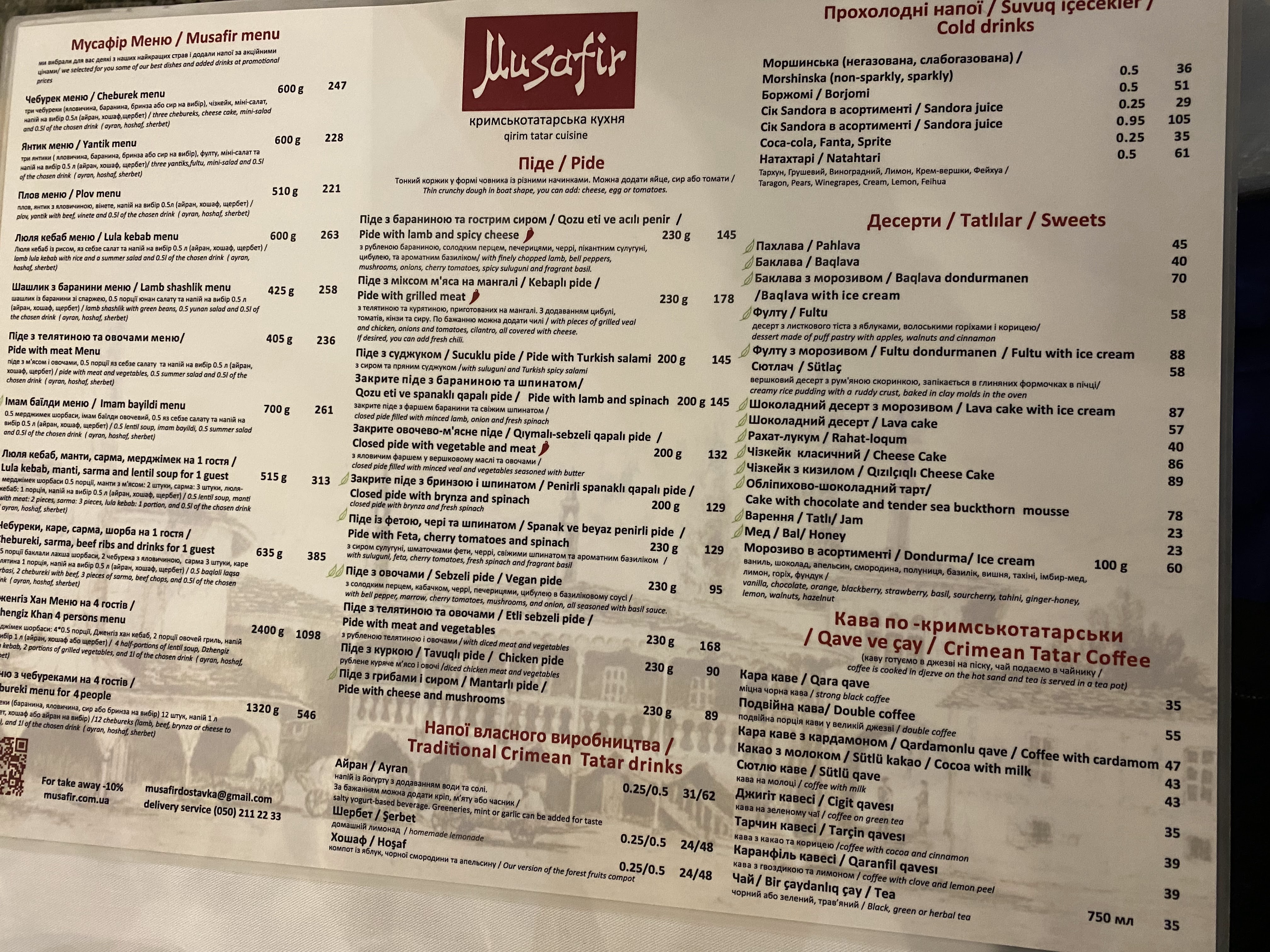 Musafir menu 4