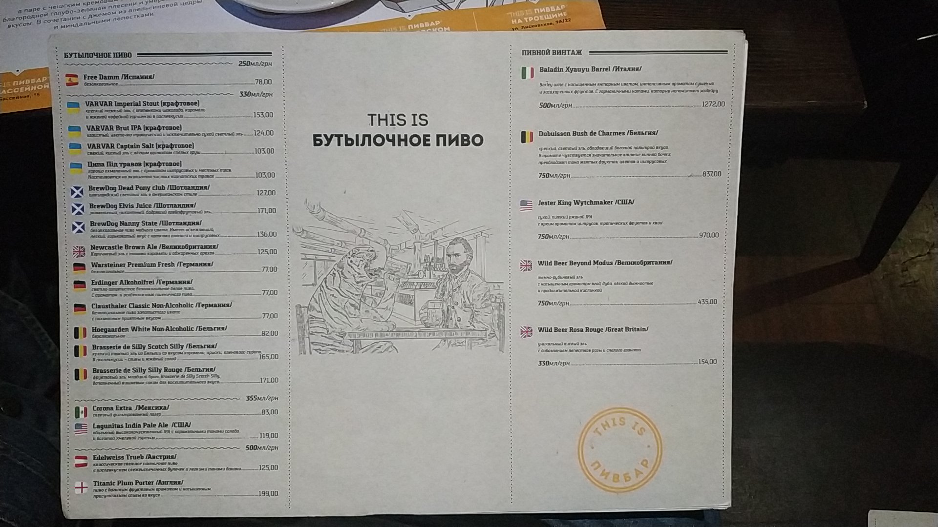 Хвиля - Народний паб menu 12