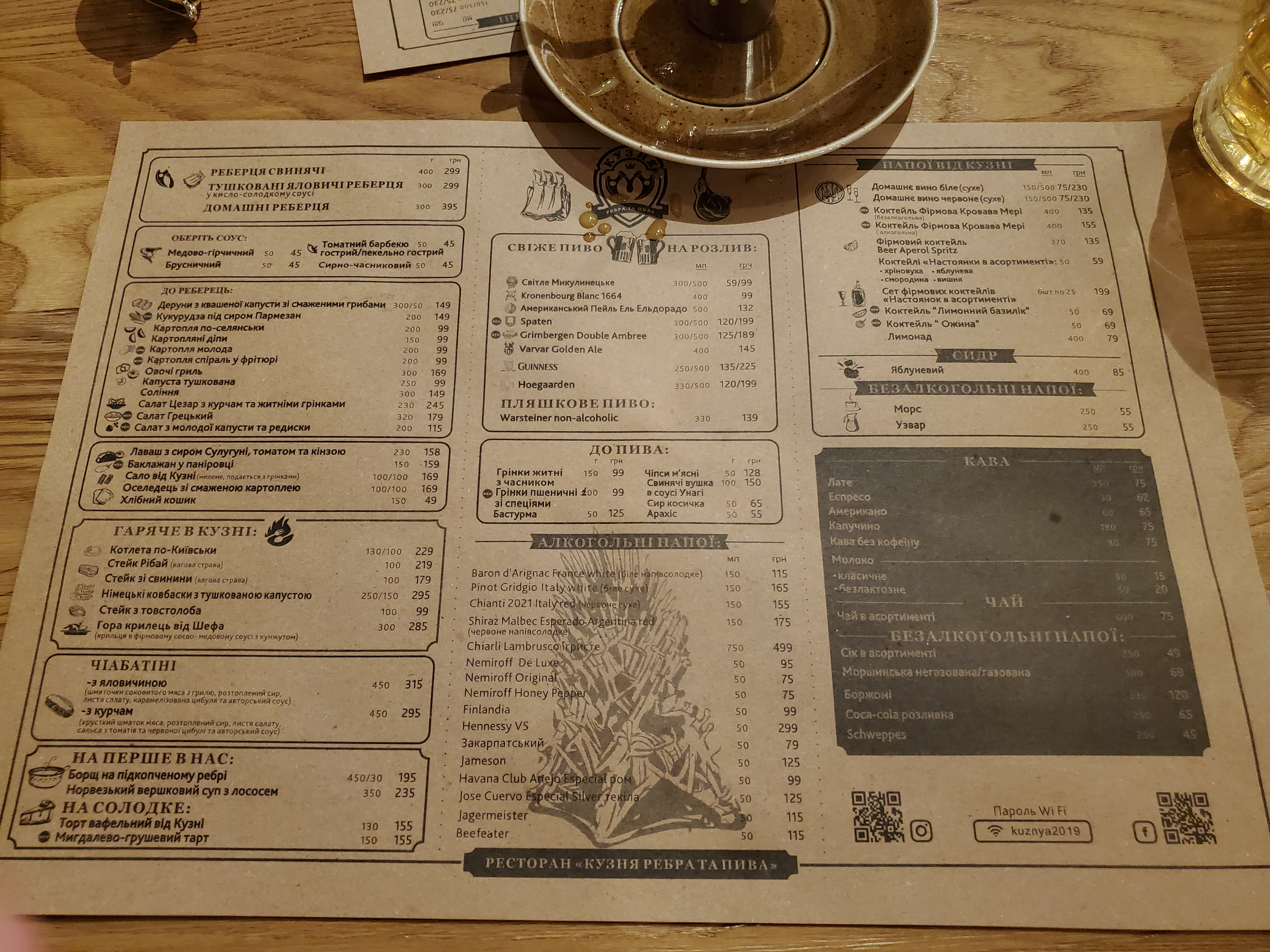 Kuznya Rebra Ta Pyva menu 4