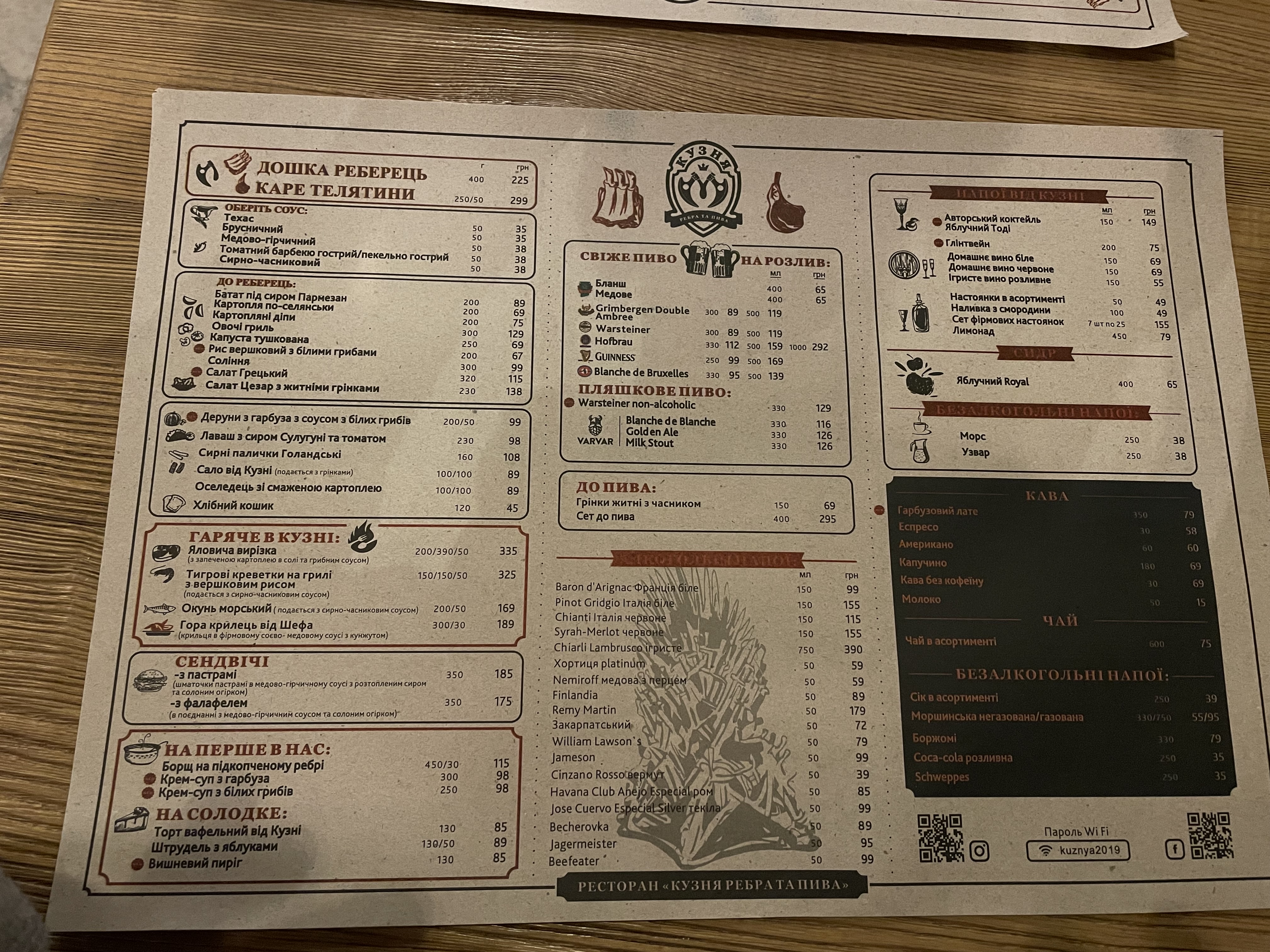 Kuznya Rebra Ta Pyva menu 6