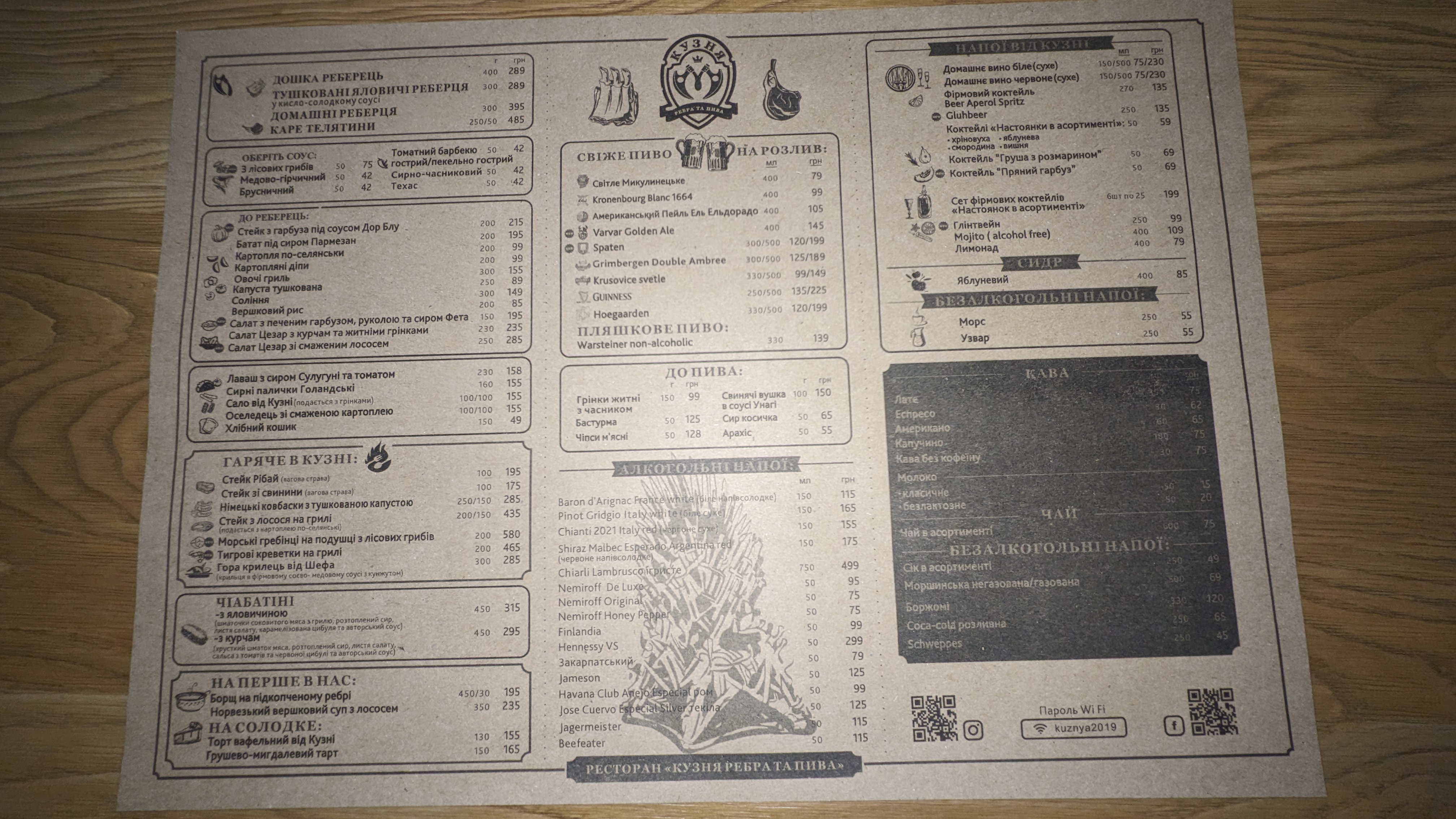 Kuznya Rebra Ta Pyva menu 9