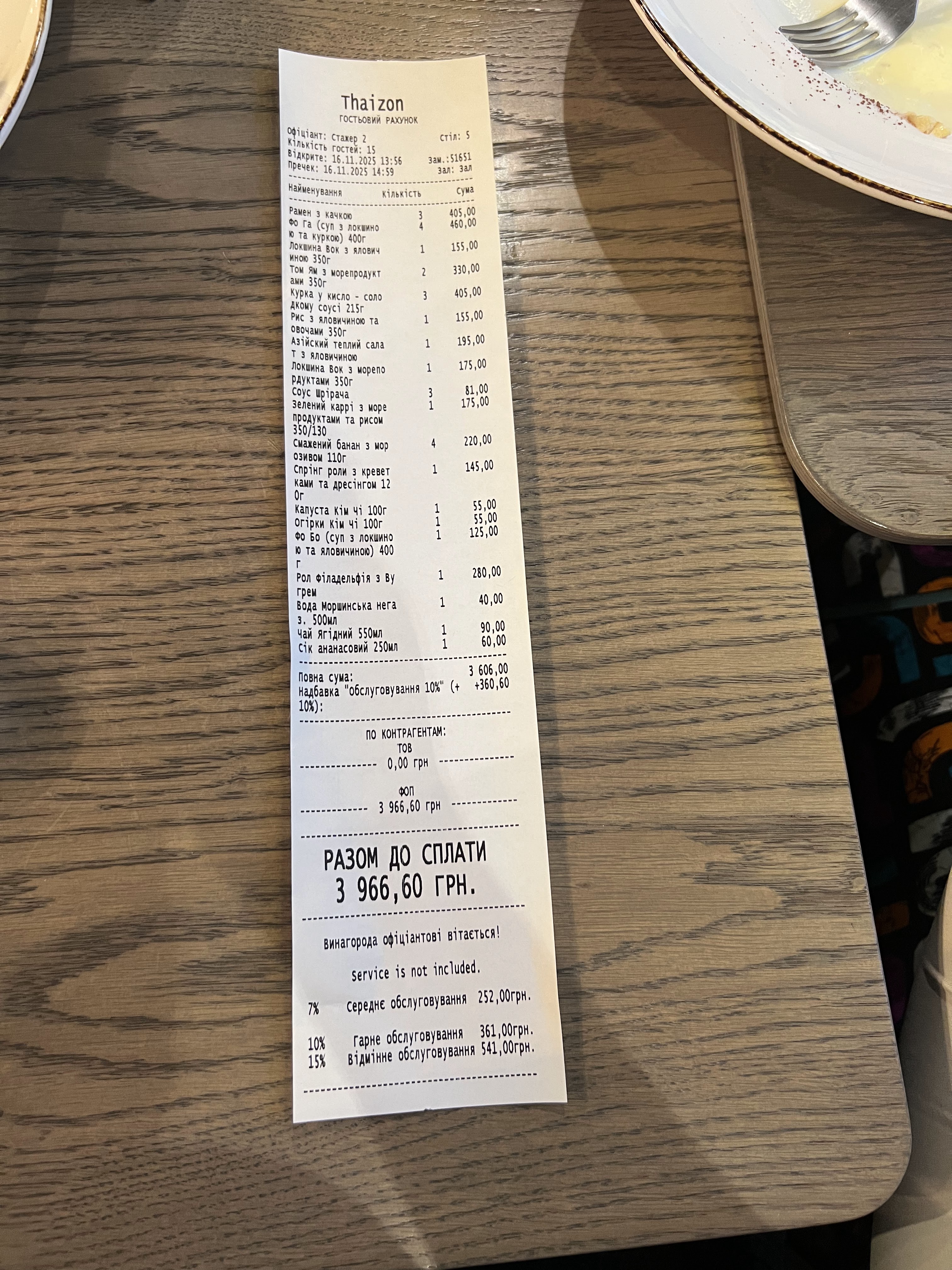 Thaizon menu 2