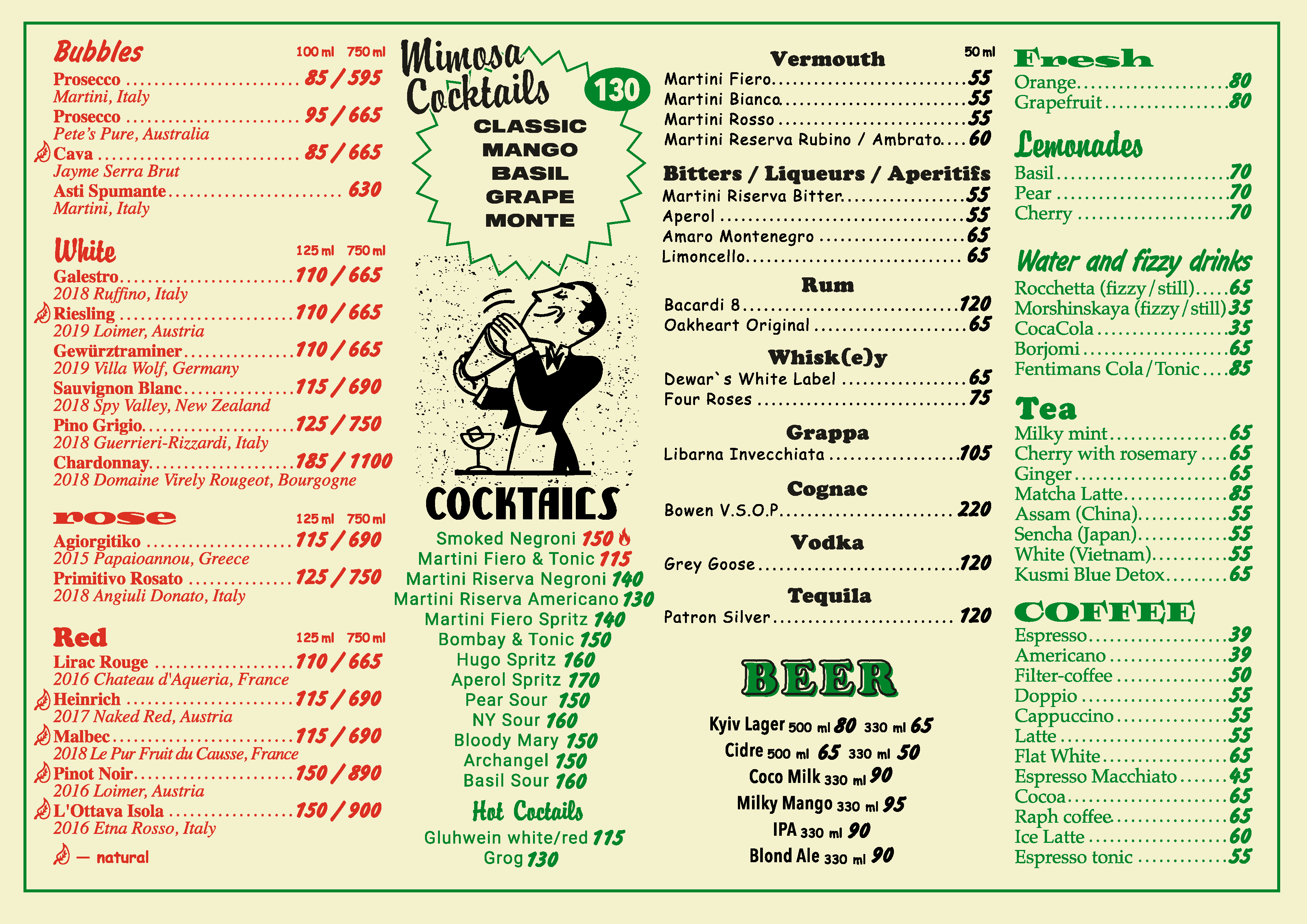 Mimosa menu 12