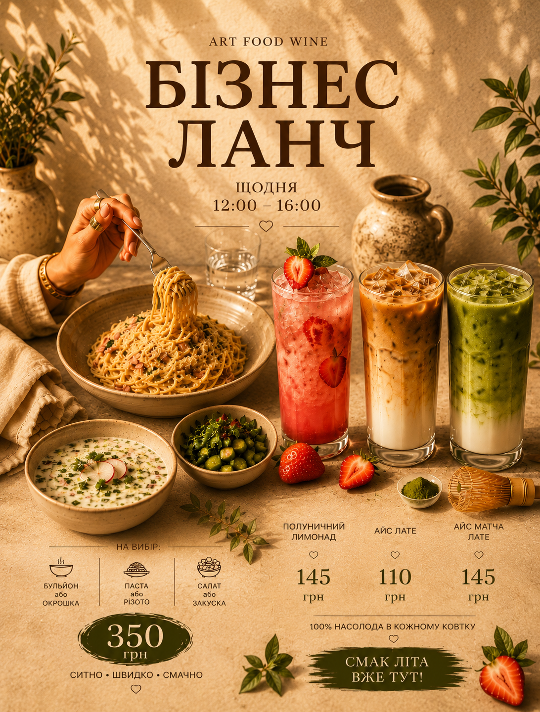 ART FOOD Wine posEATive menu 1