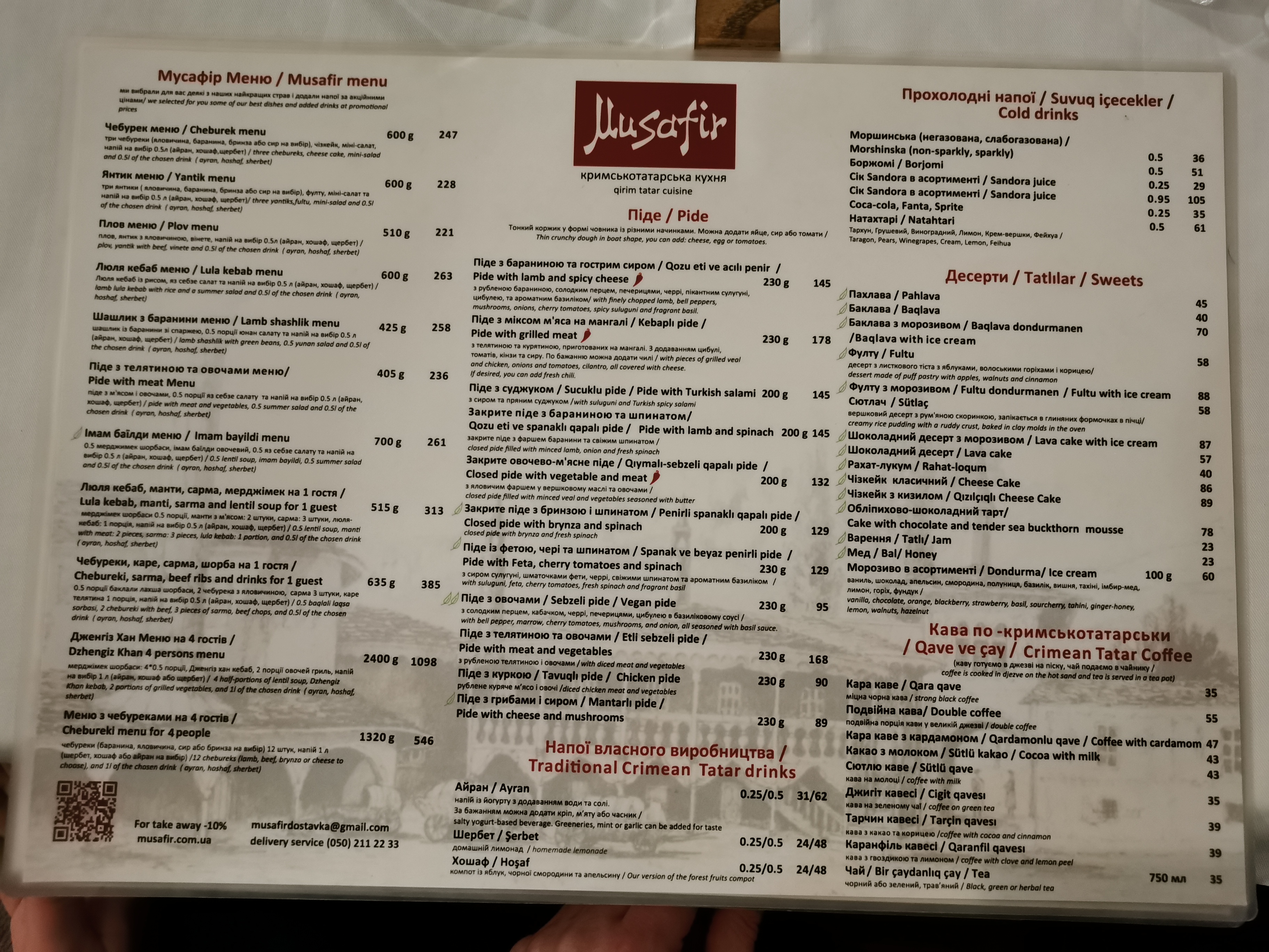 Musafir menu 7