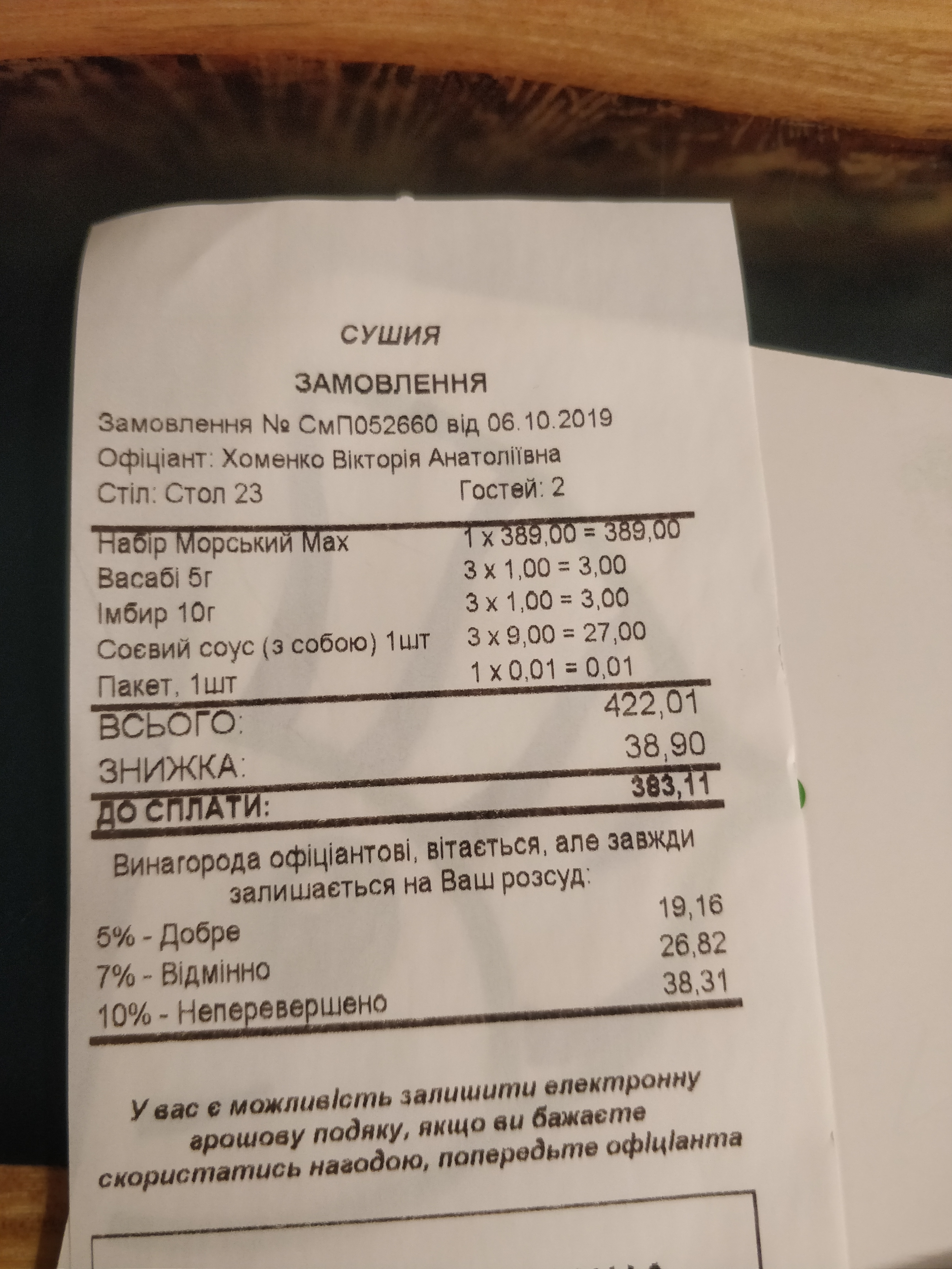 Сушия menu 7