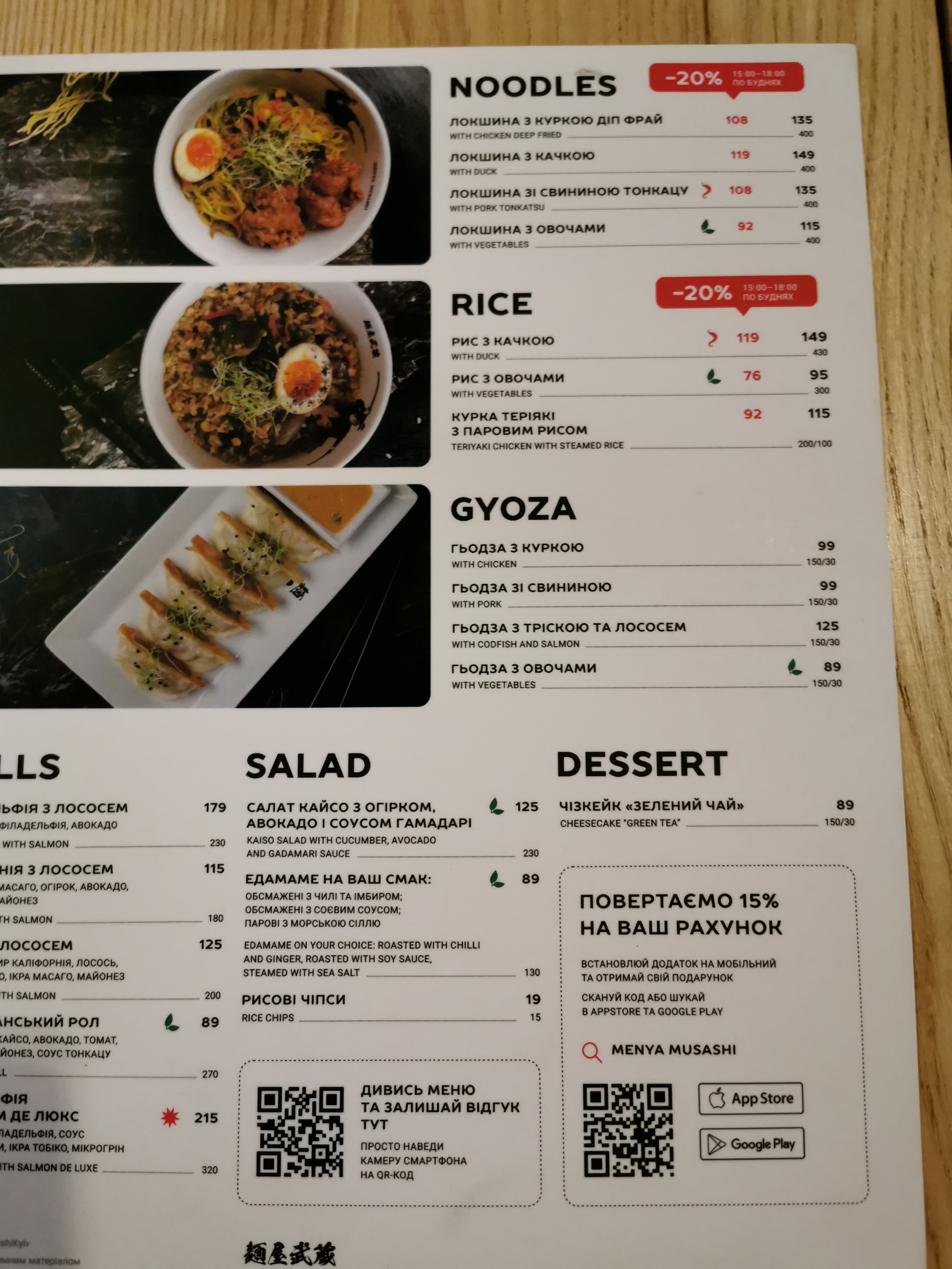 Menya Musashi КПІ menu 5