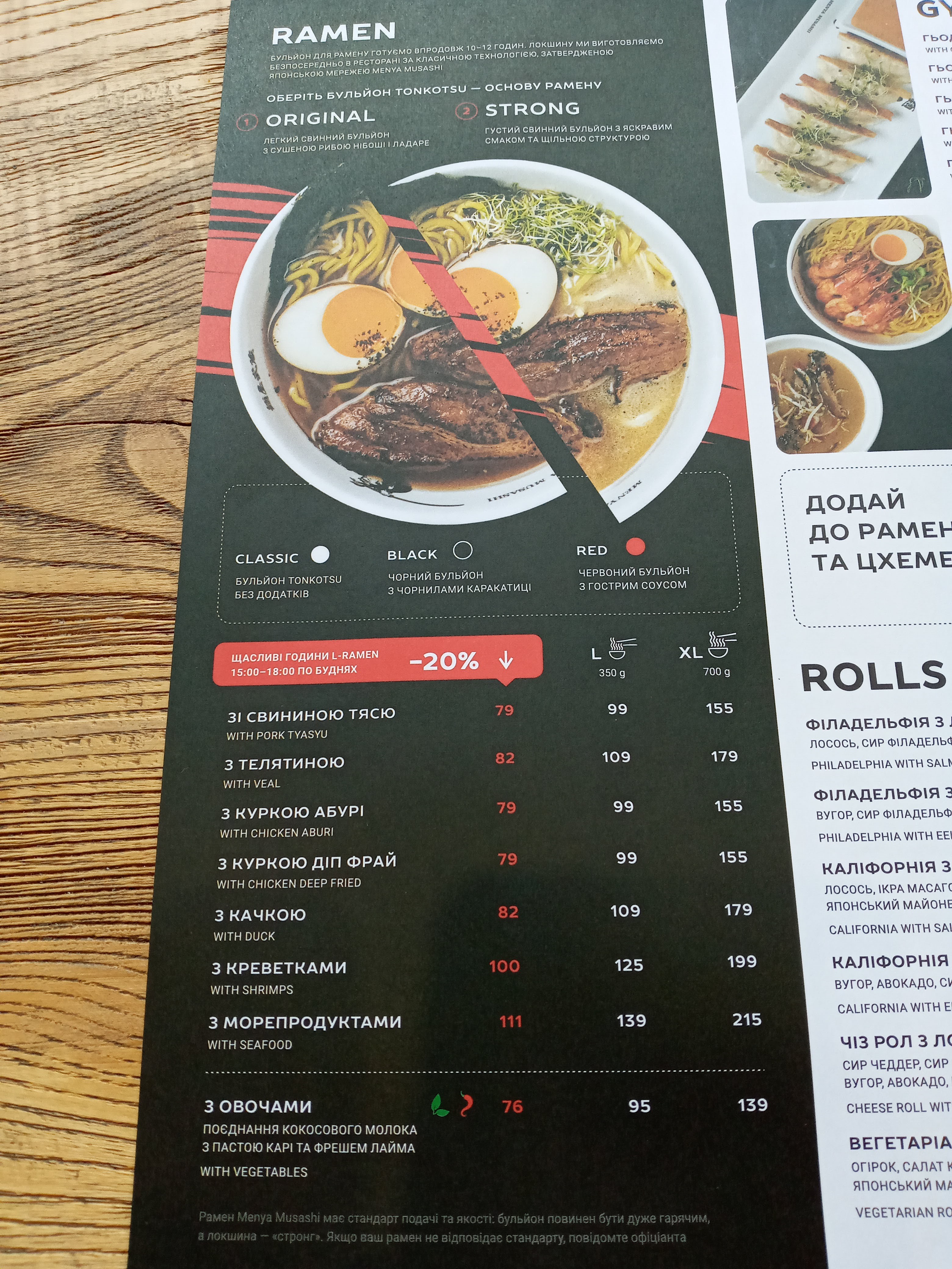 Menya Musashi КПІ menu 12
