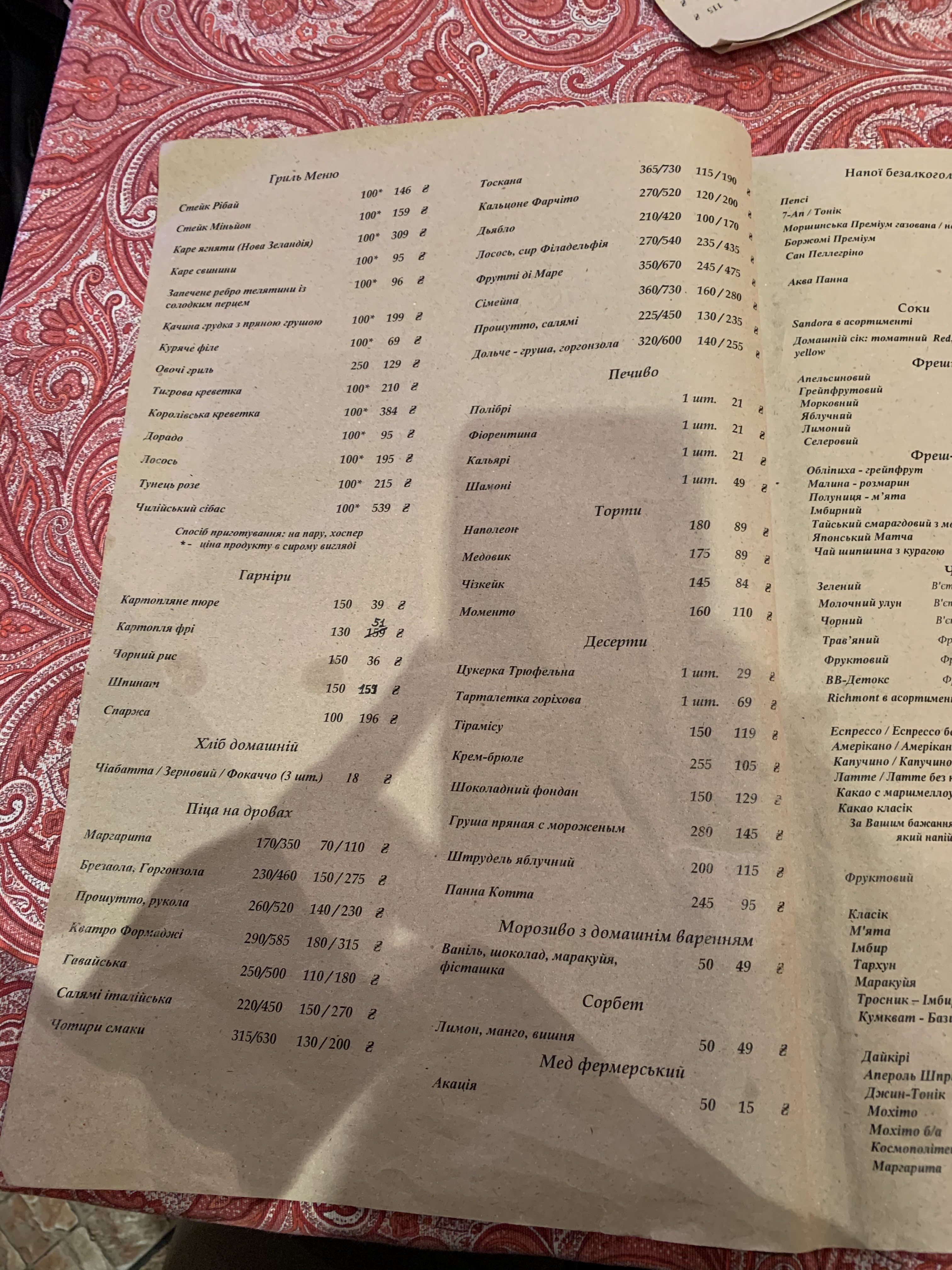 Momento menu 12