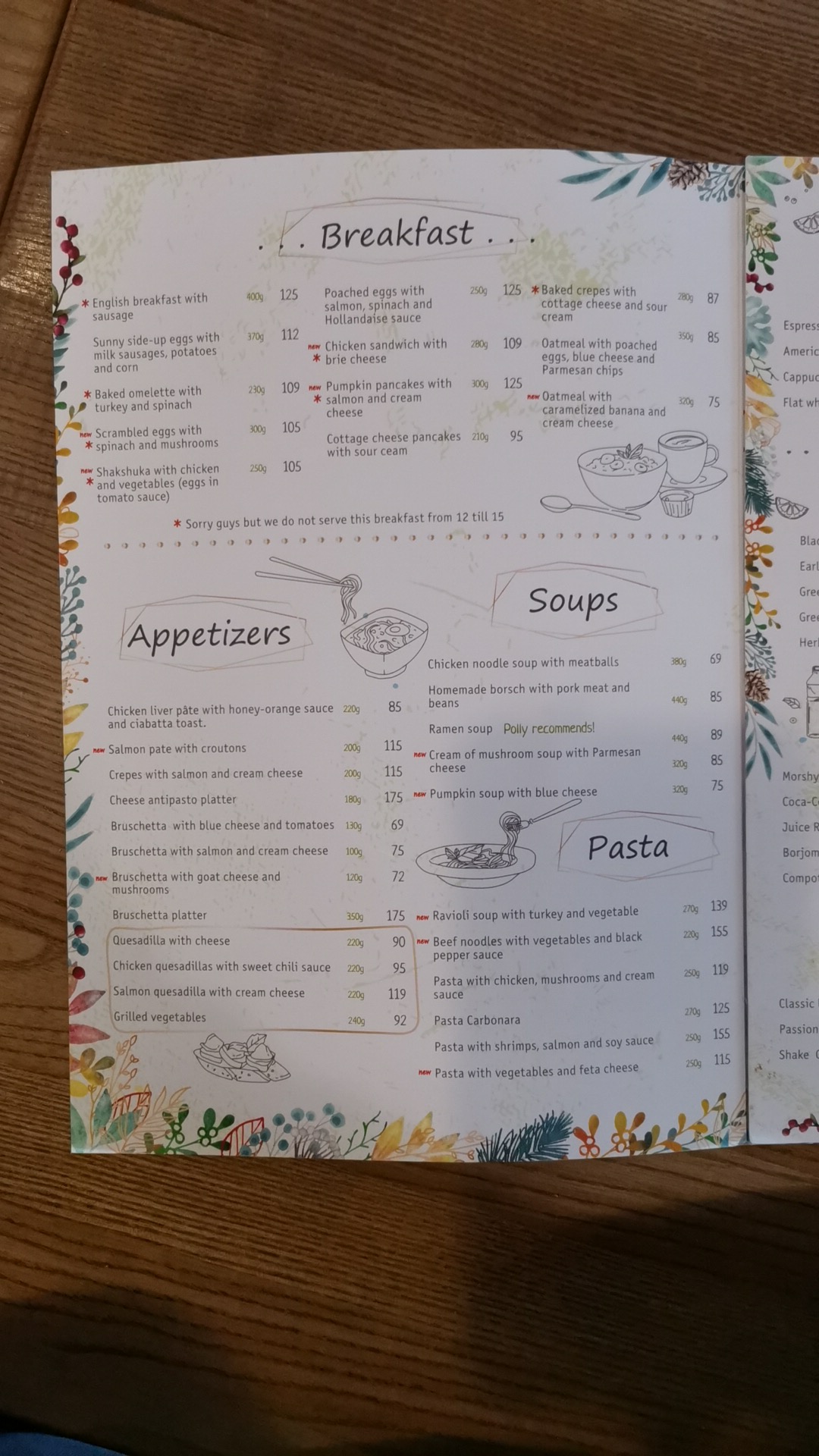 Kitchen Polly menu 9