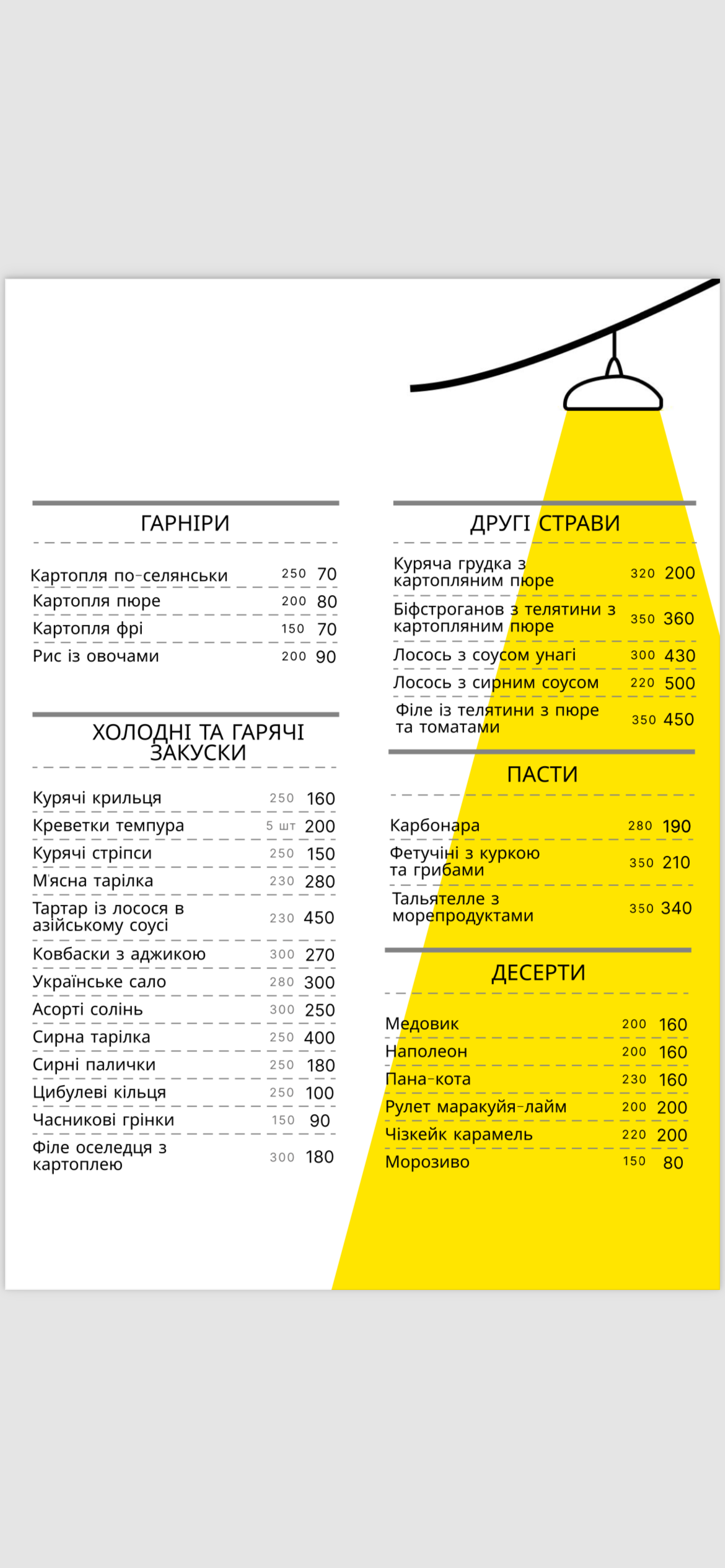 Veranda на Січових menu 1