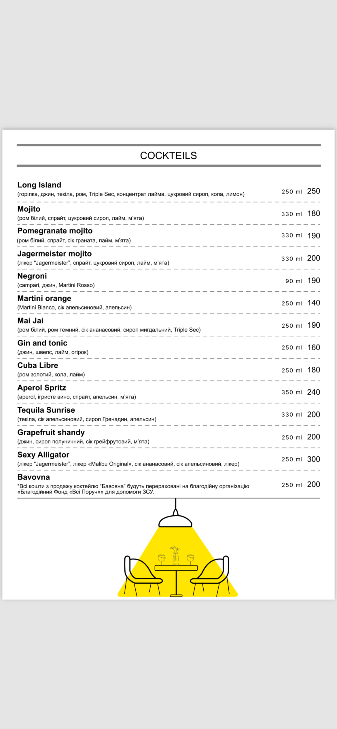 Veranda на Січових menu 3