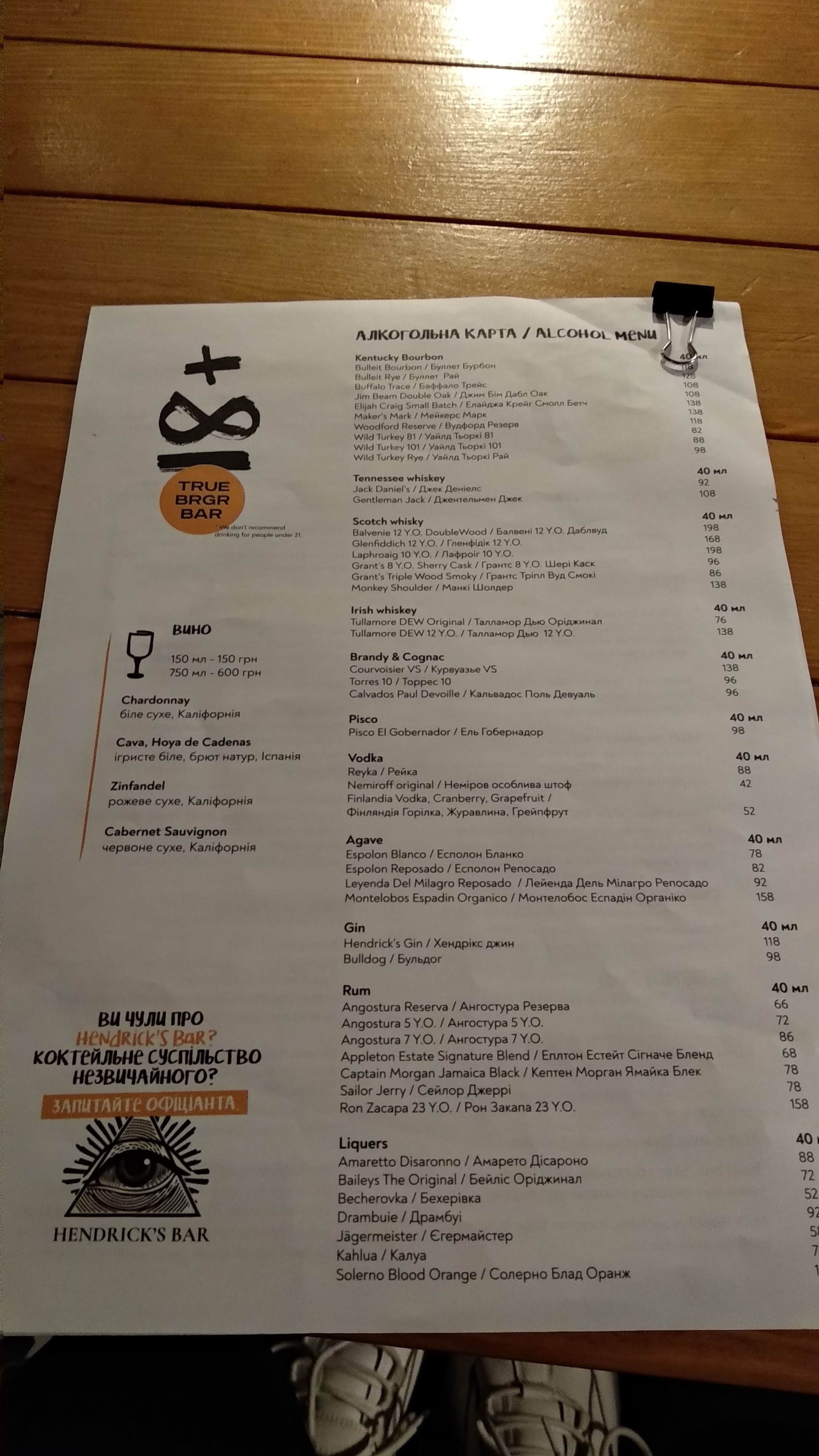 True Burger Bar menu 6
