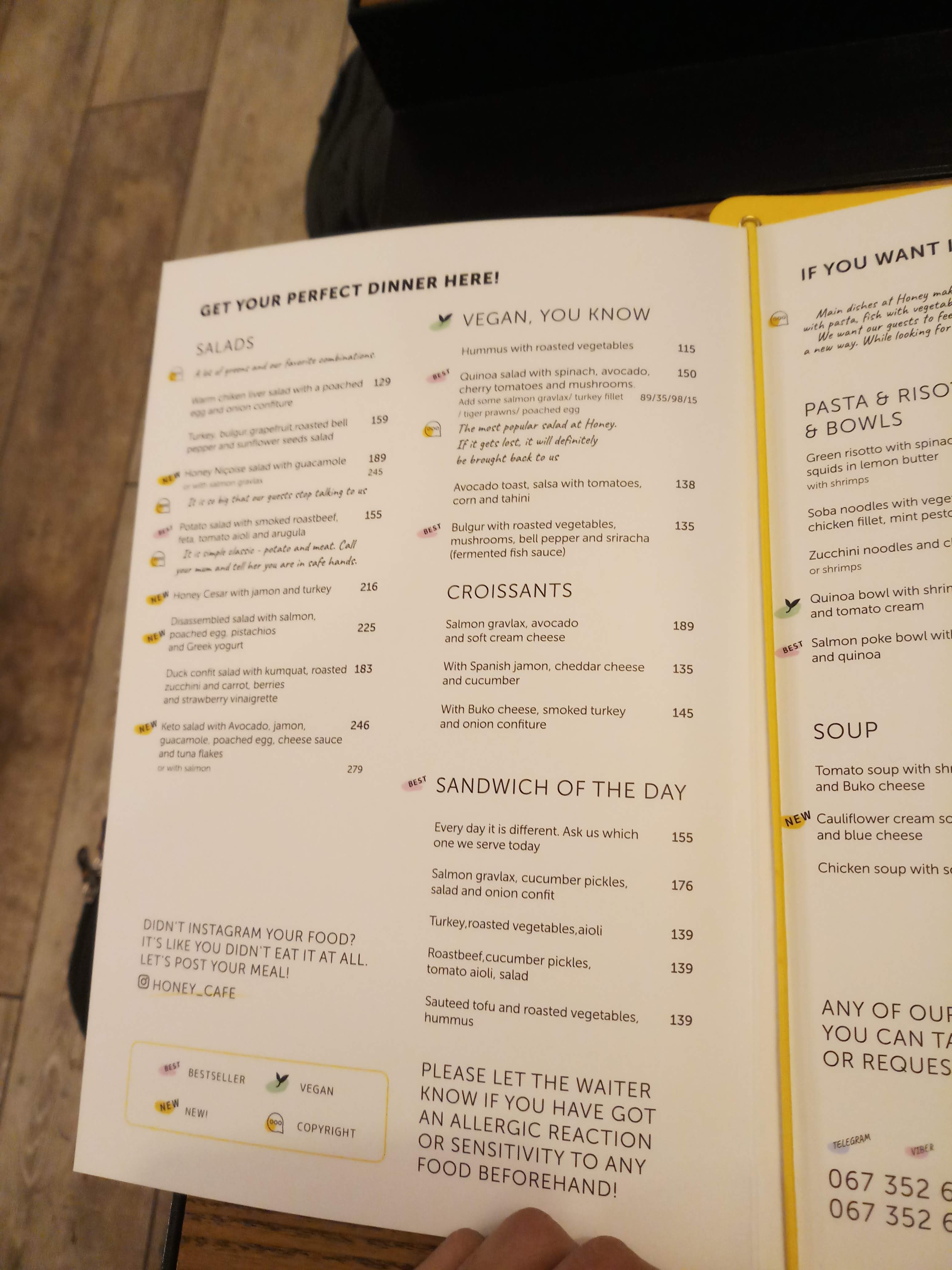 Honey menu 5