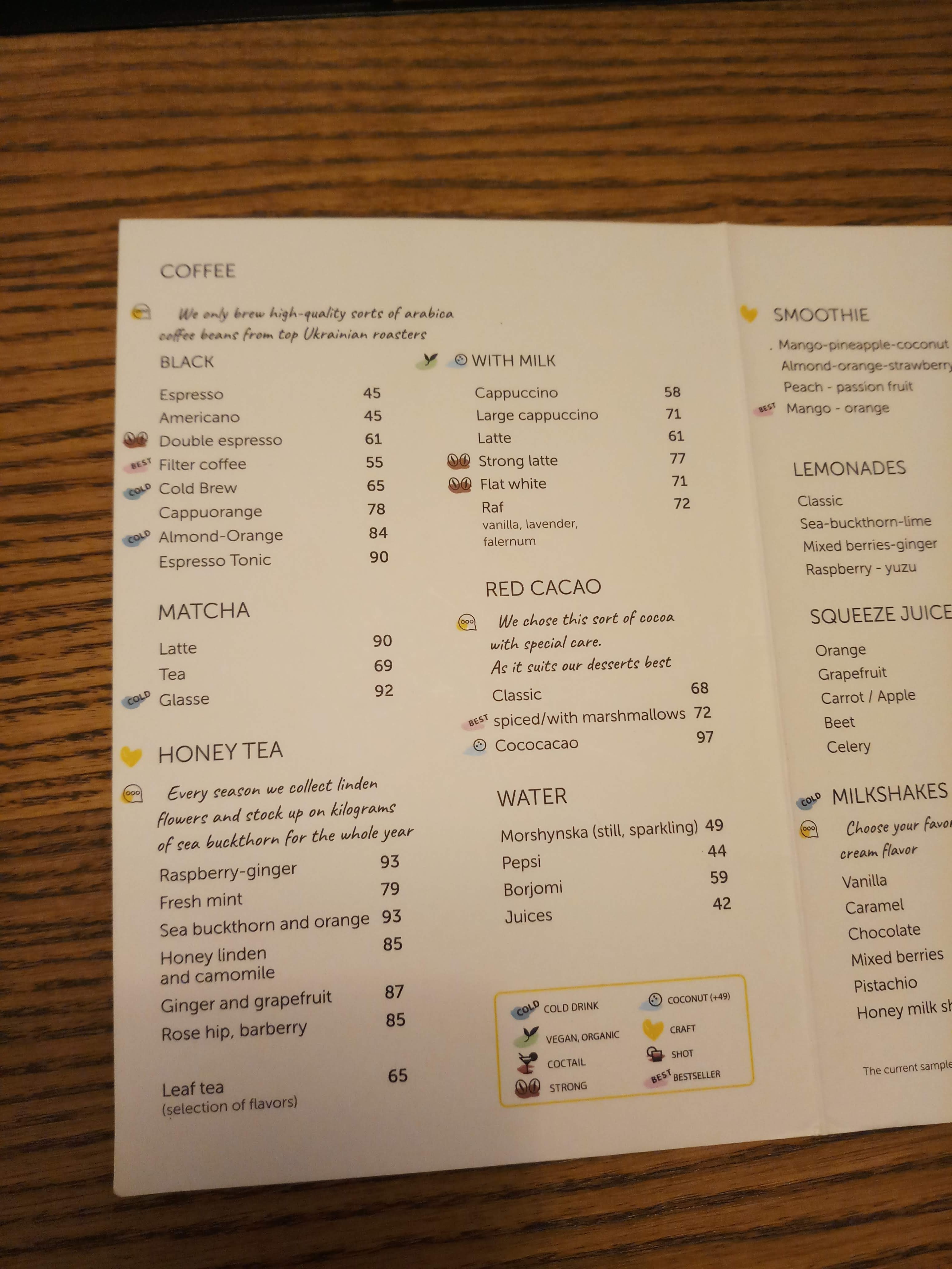 Honey menu 11