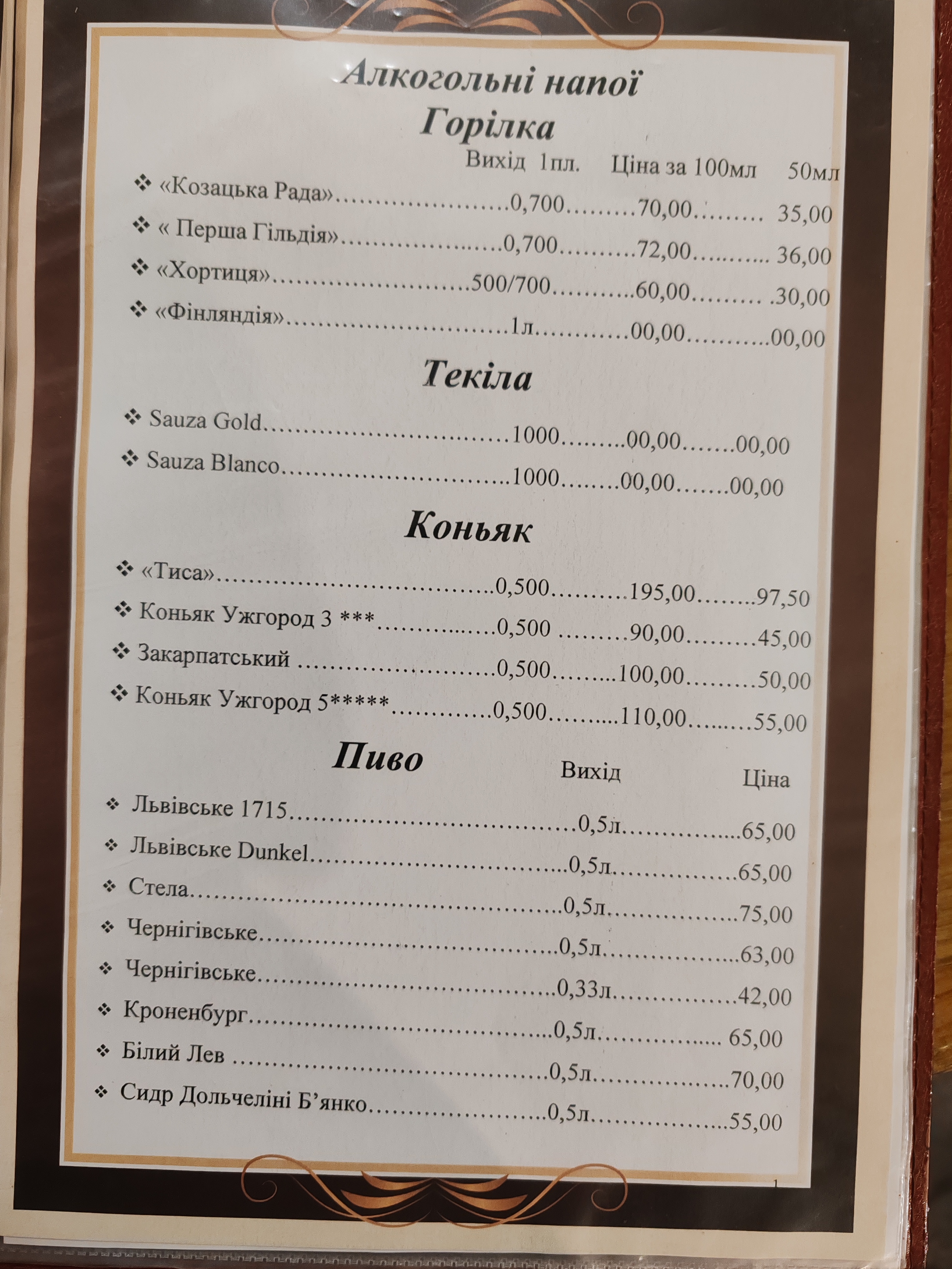 Yaroslava menu 2