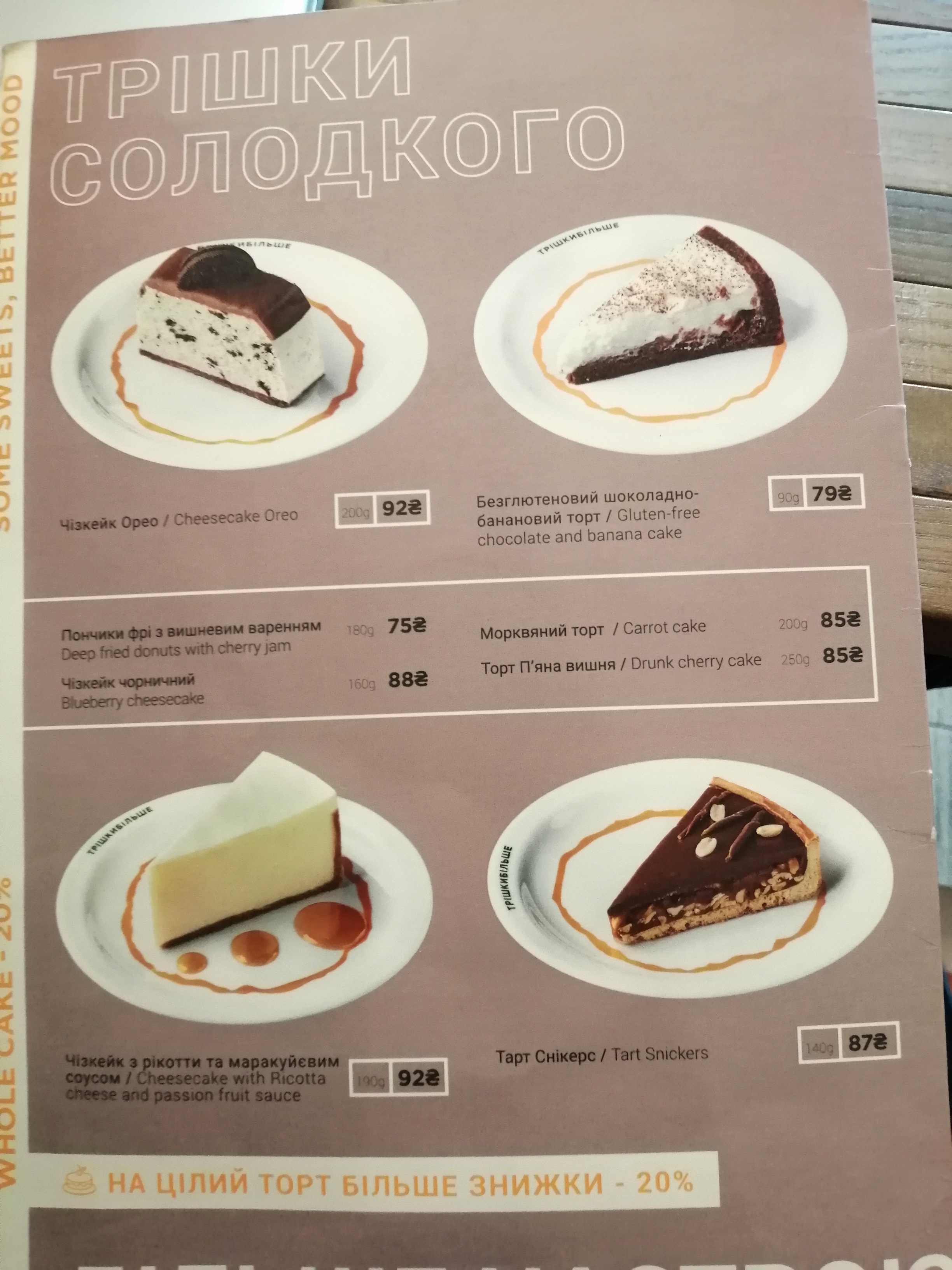 ТРІШКИ БІЛЬШЕ на Золотих Воротах menu 10
