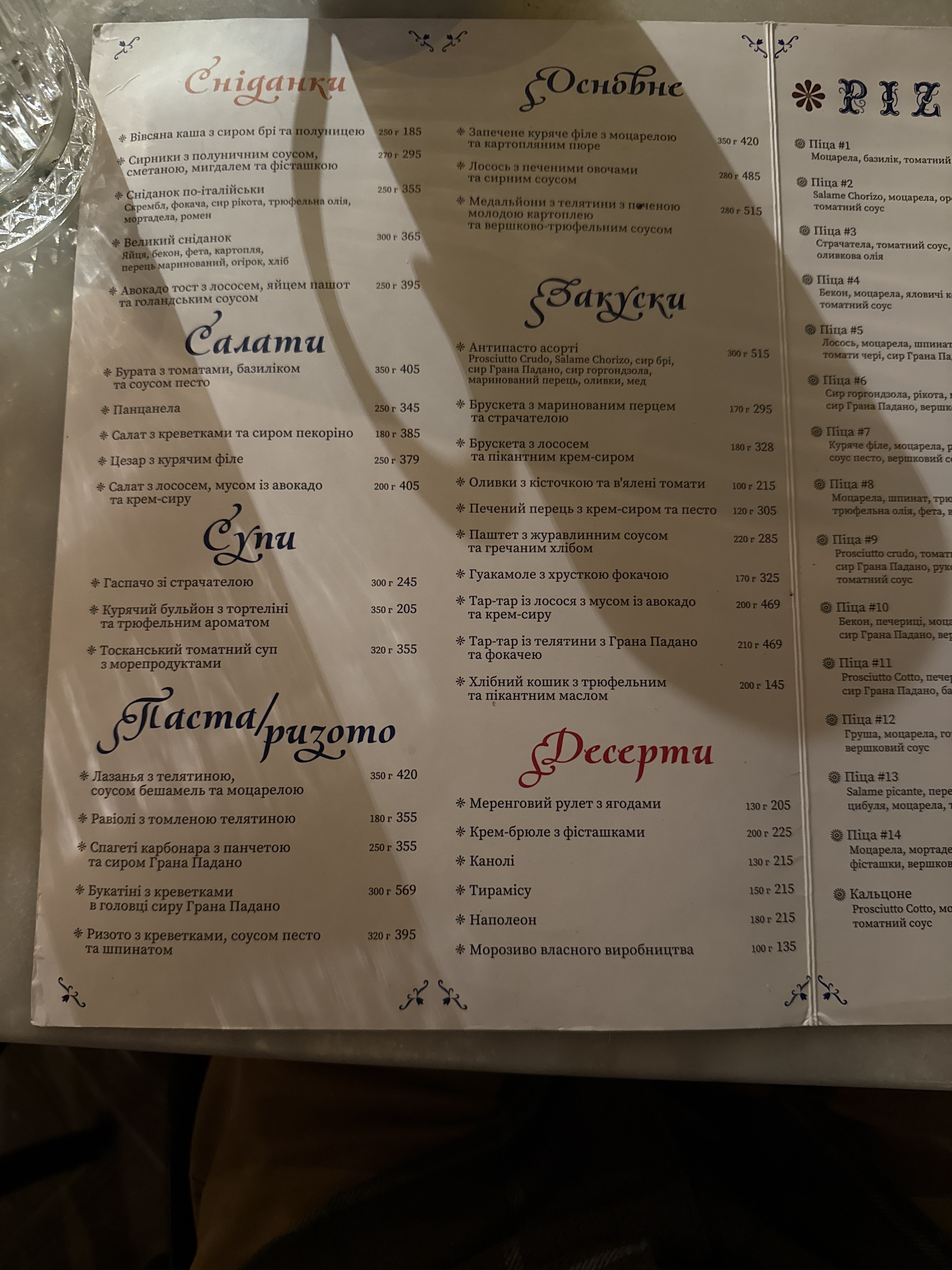 Simona menu 2