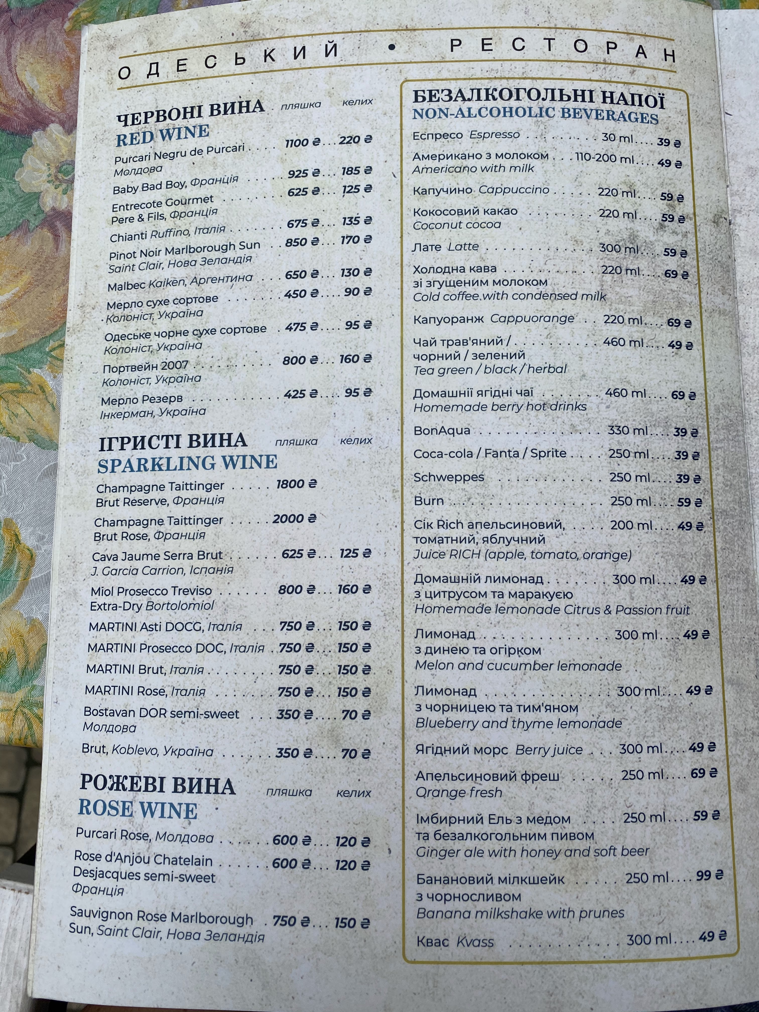 Lyubchyk Na Vozdvyzhentsi menu 6