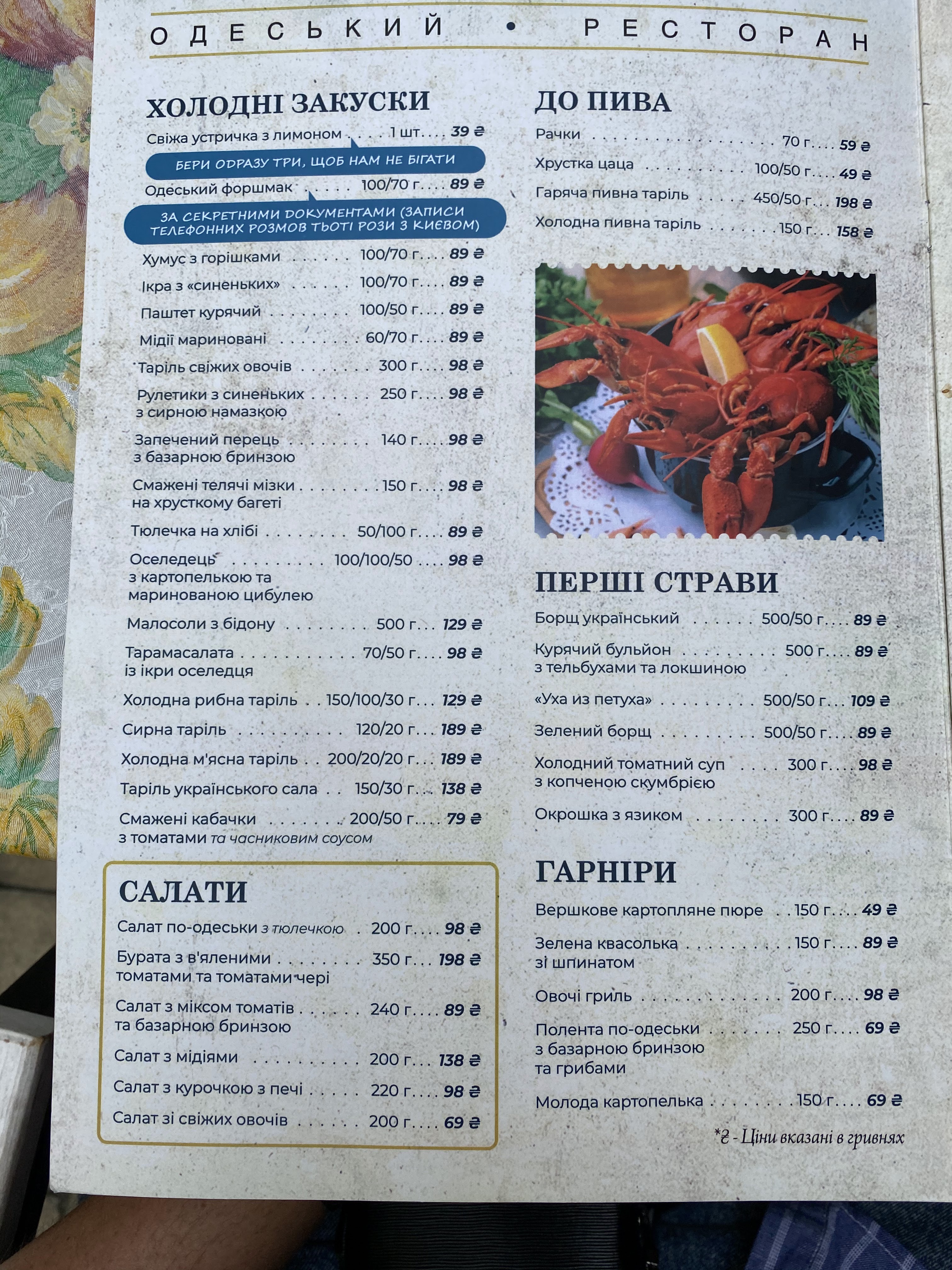 Lyubchyk Na Vozdvyzhentsi menu 8