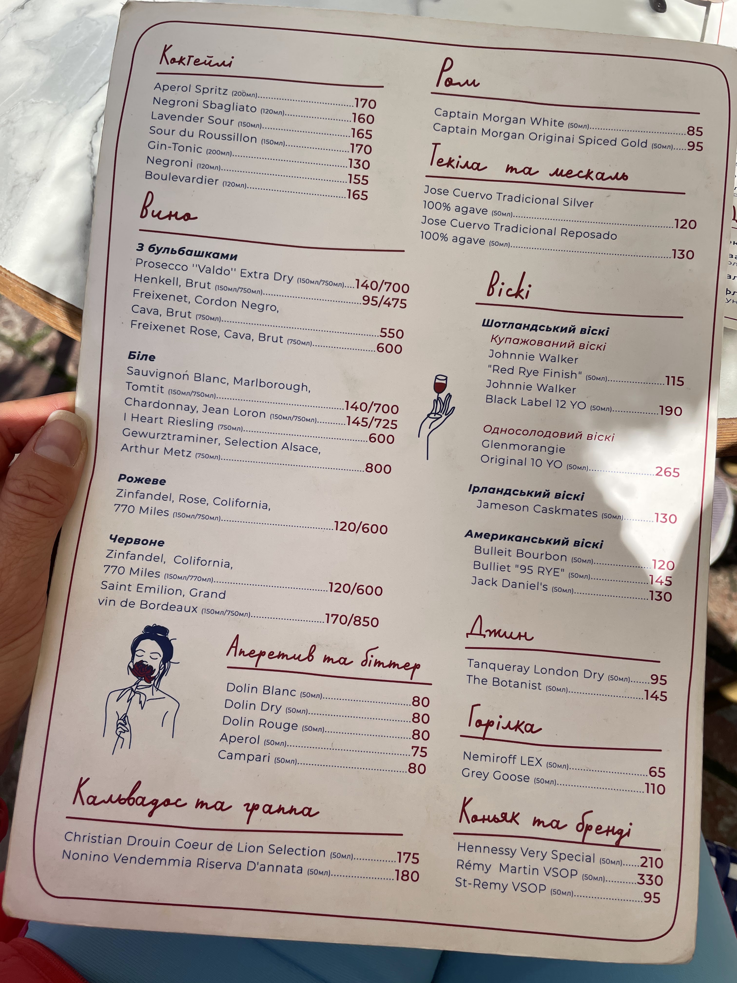 Бути Sofie menu 11