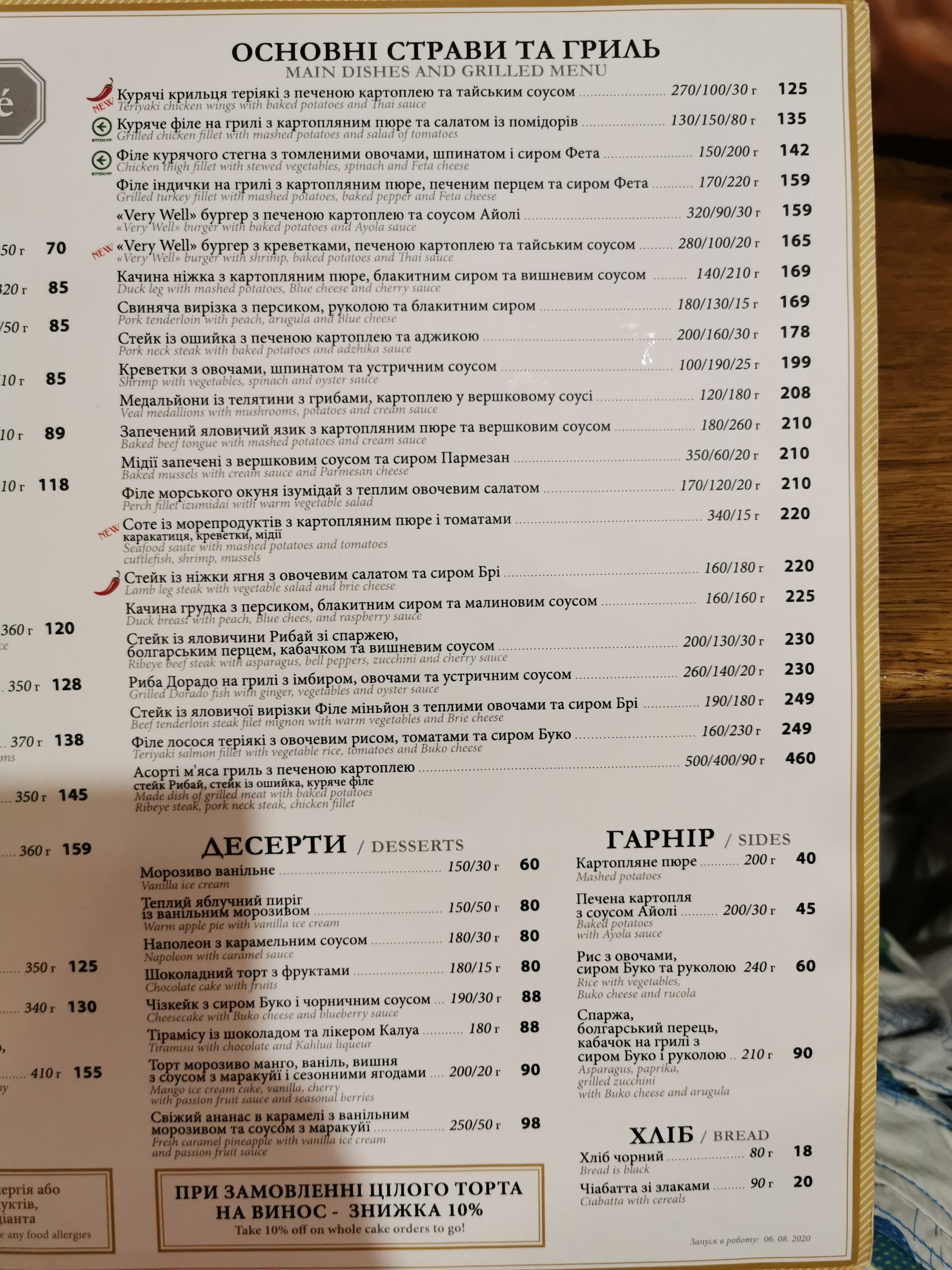 Very Well Cafe menu 1