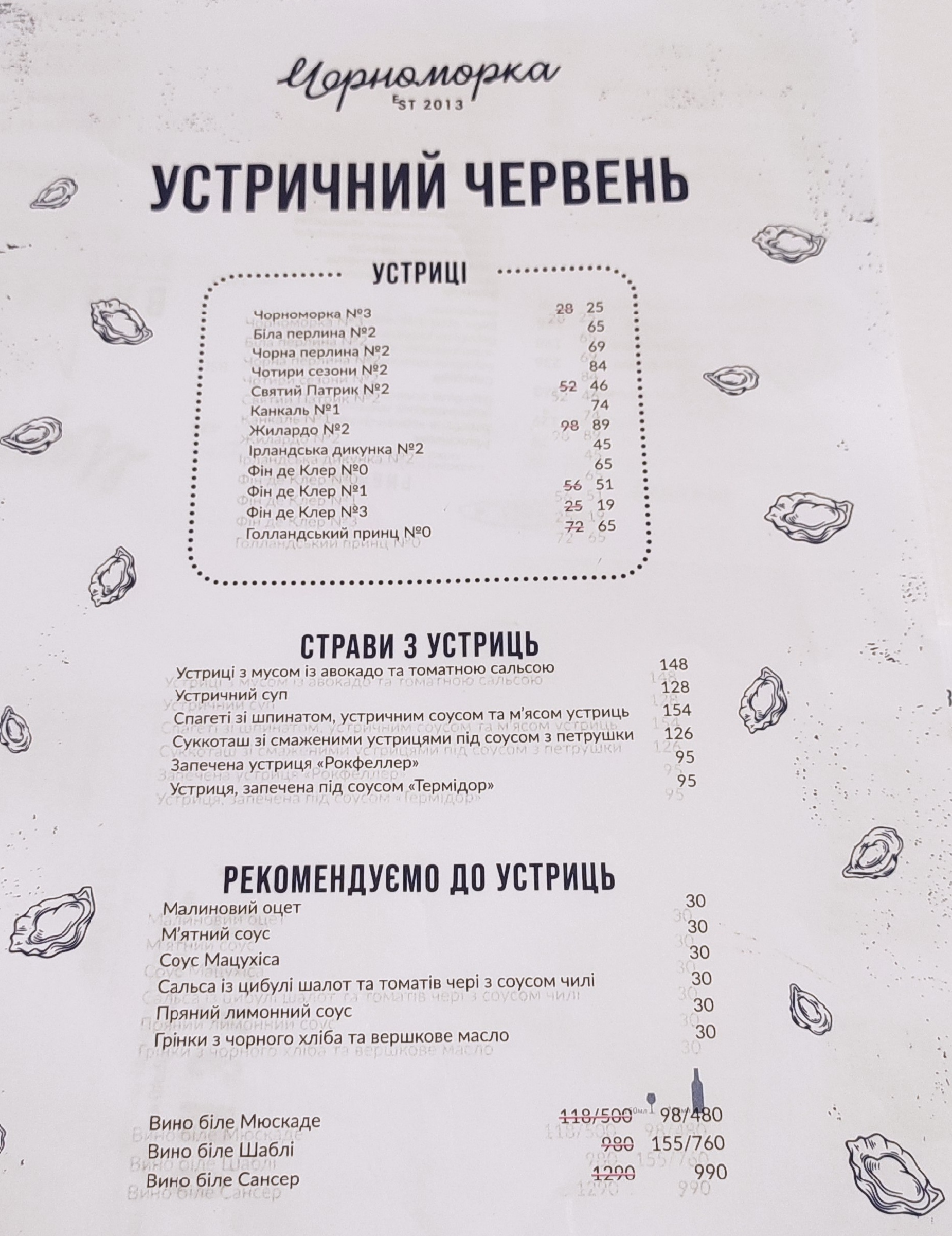 Chornomorka Podil menu 2
