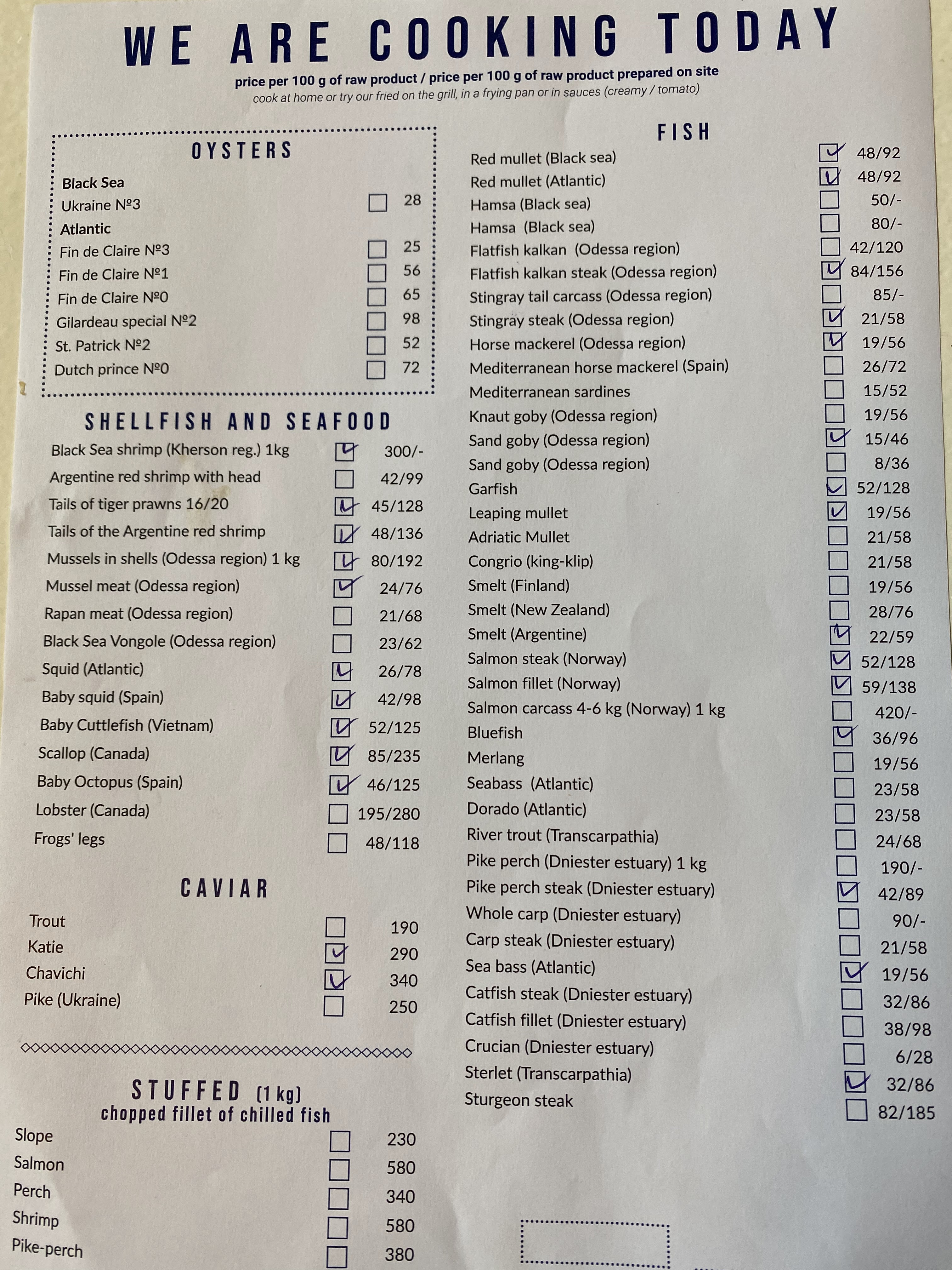 Chornomorka Podil menu 8