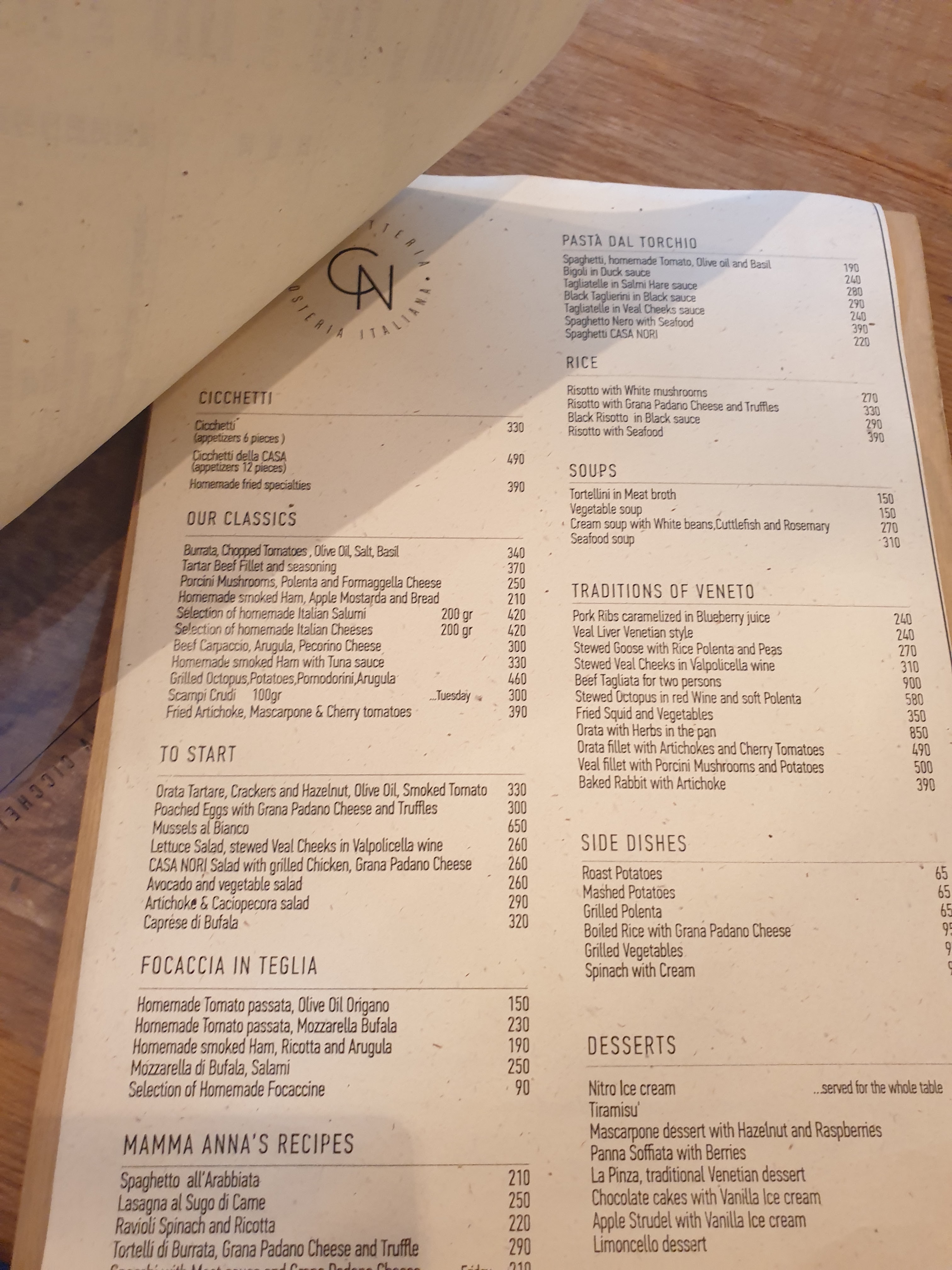 Casa Nori menu 12