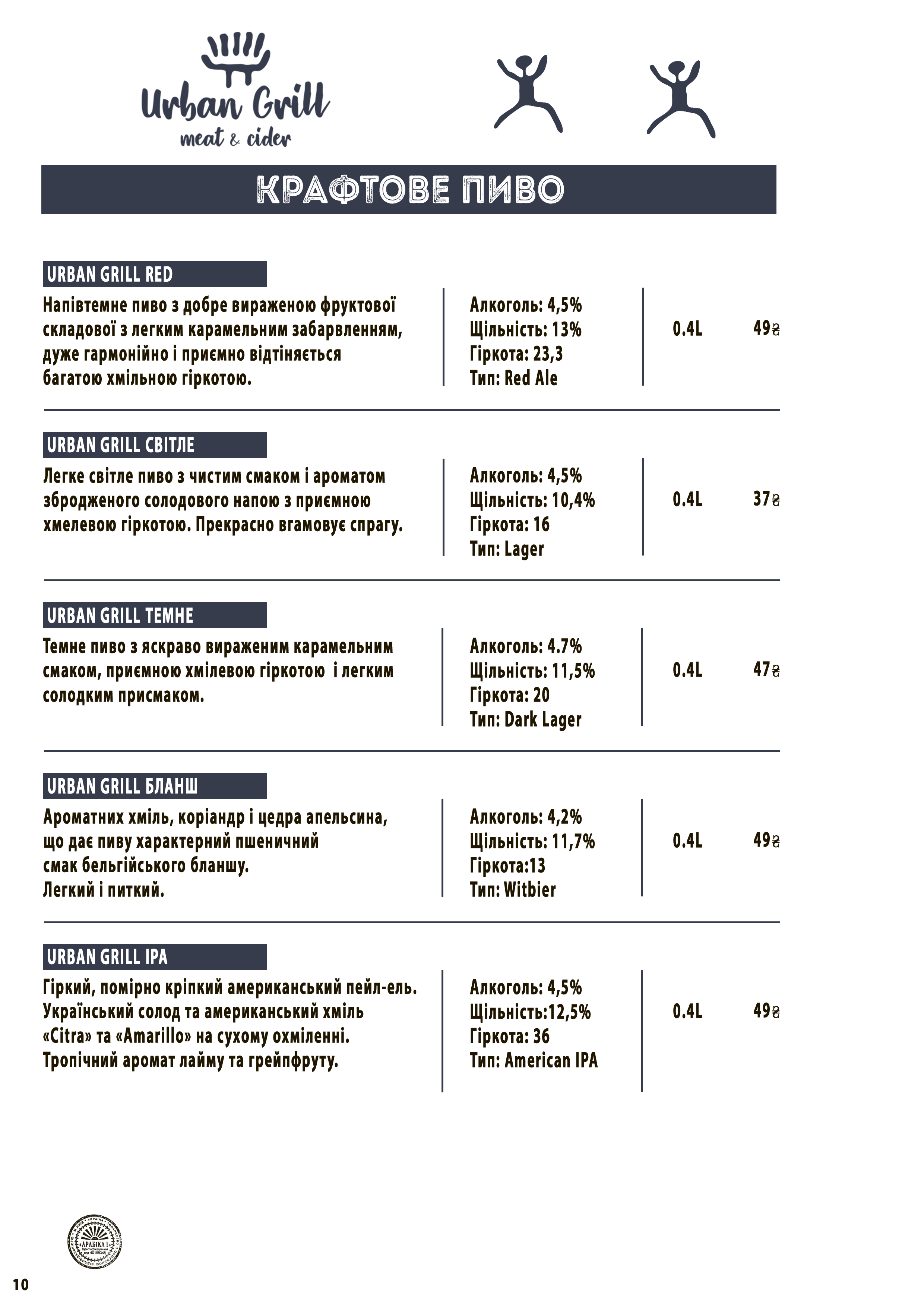 Urban Grill Meat & Cider menu 7
