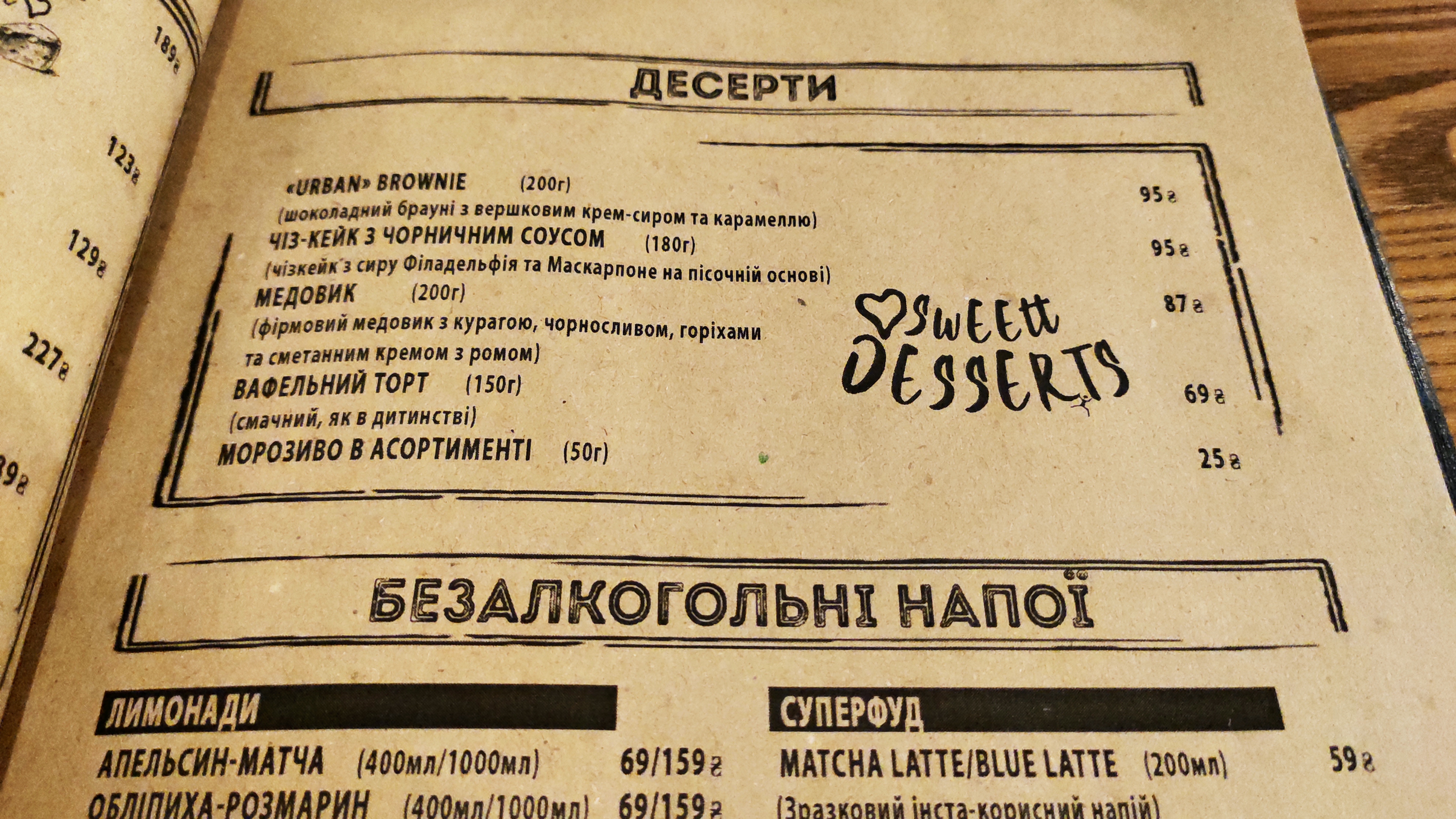 Urban Grill Meat & Cider menu 12