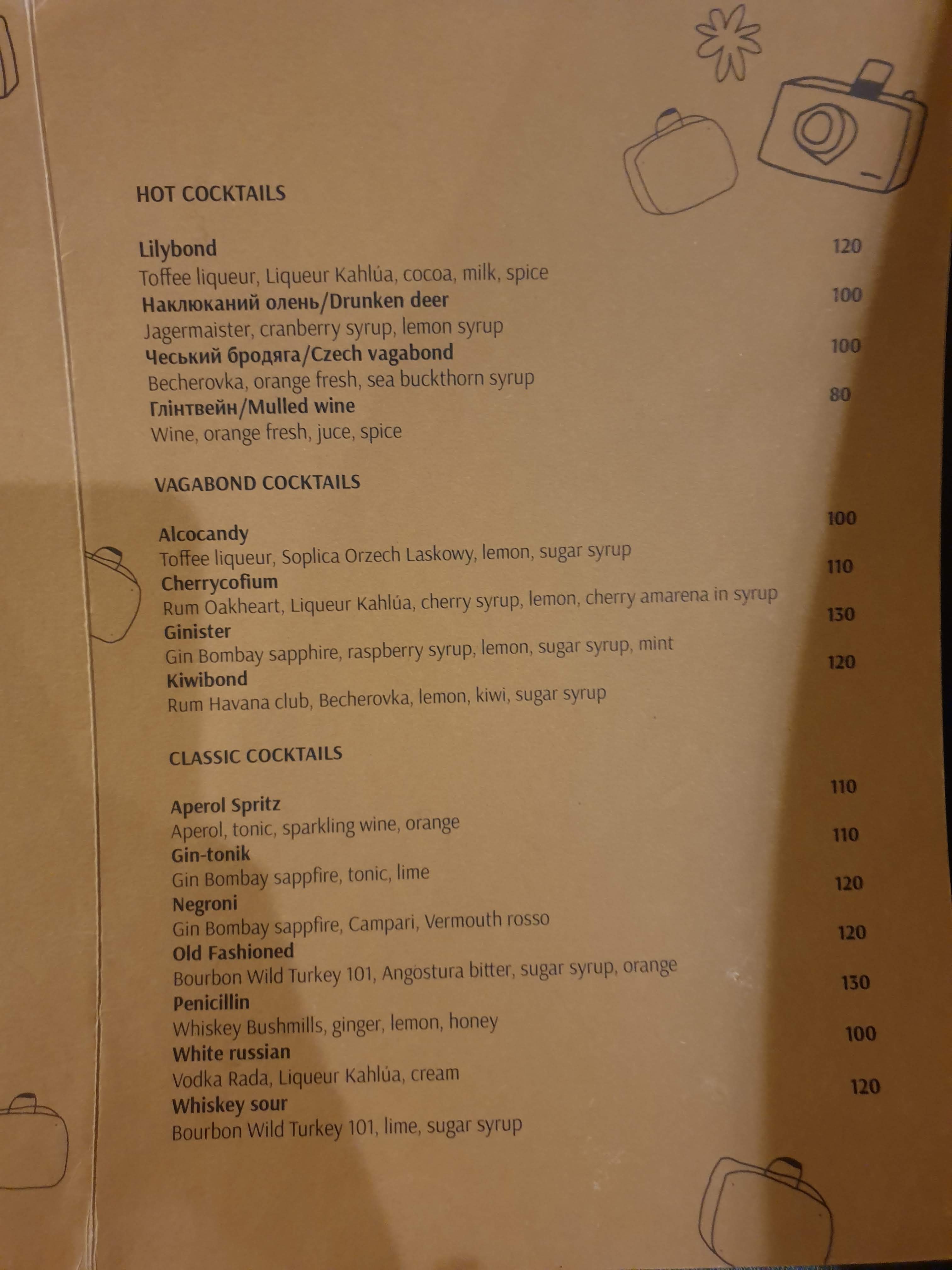 Vagabond Cafe And Vintage Corner menu 1