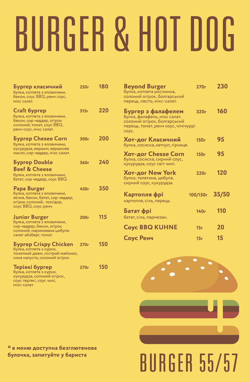 Craft Cafe menu 1
