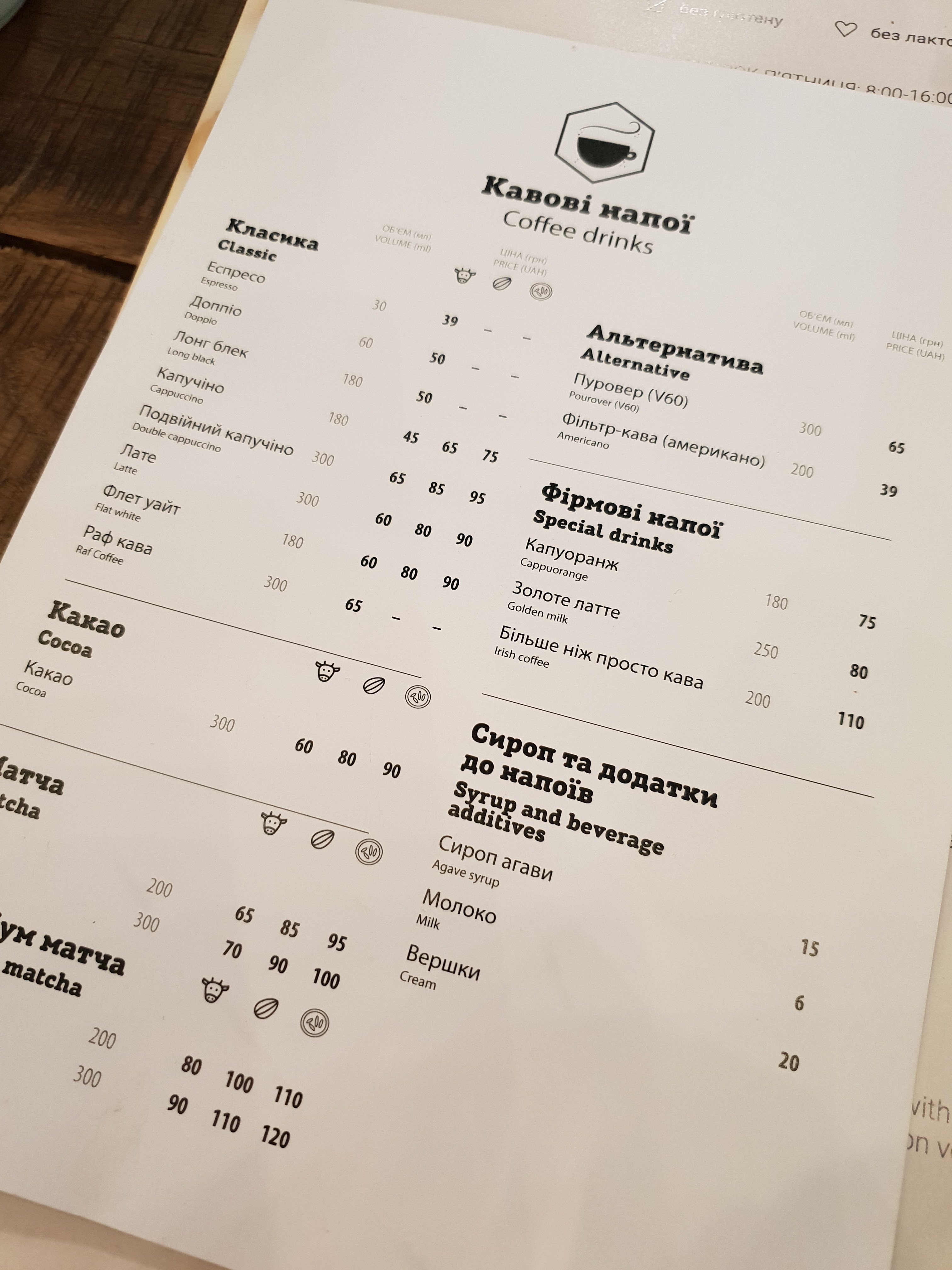 Craft Cafe menu 12