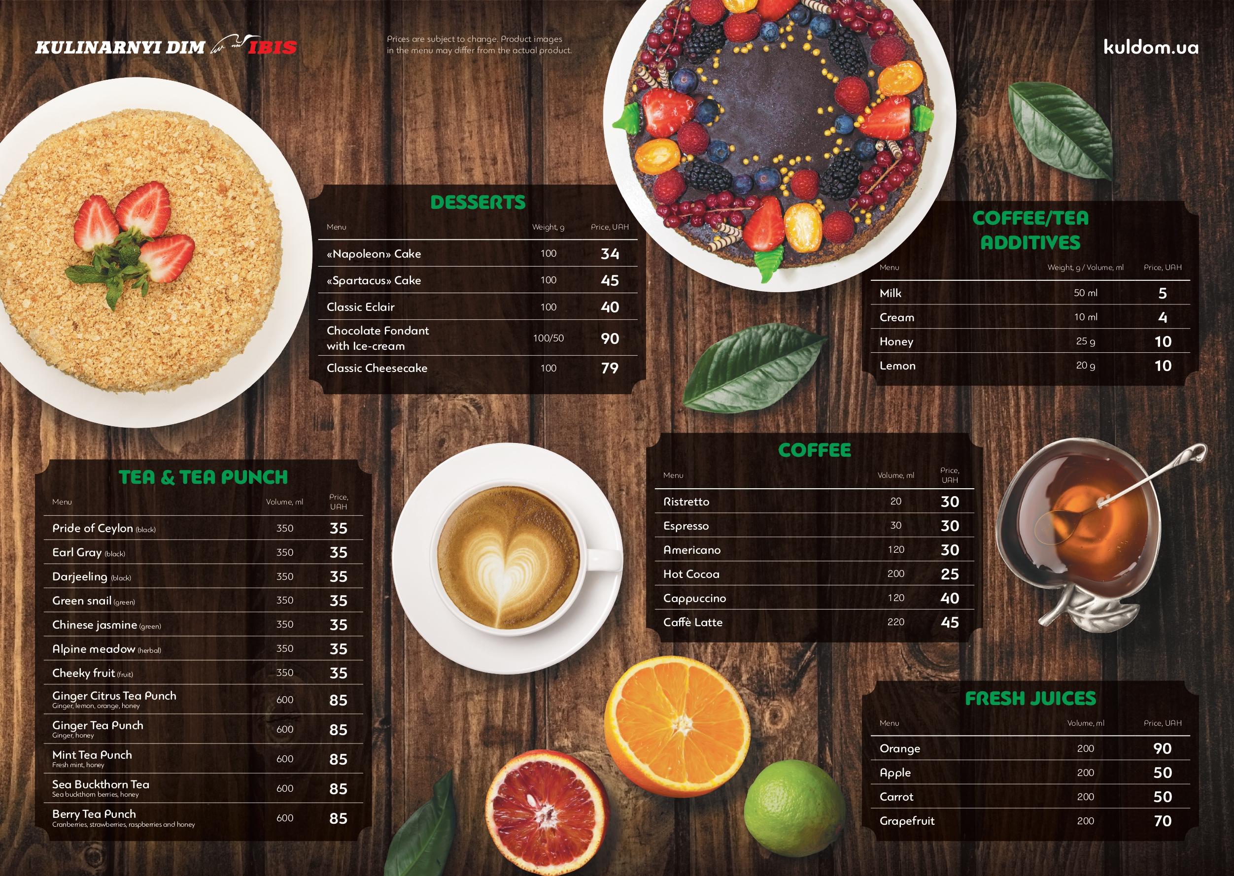 Myslyvski Kovbasky menu 6