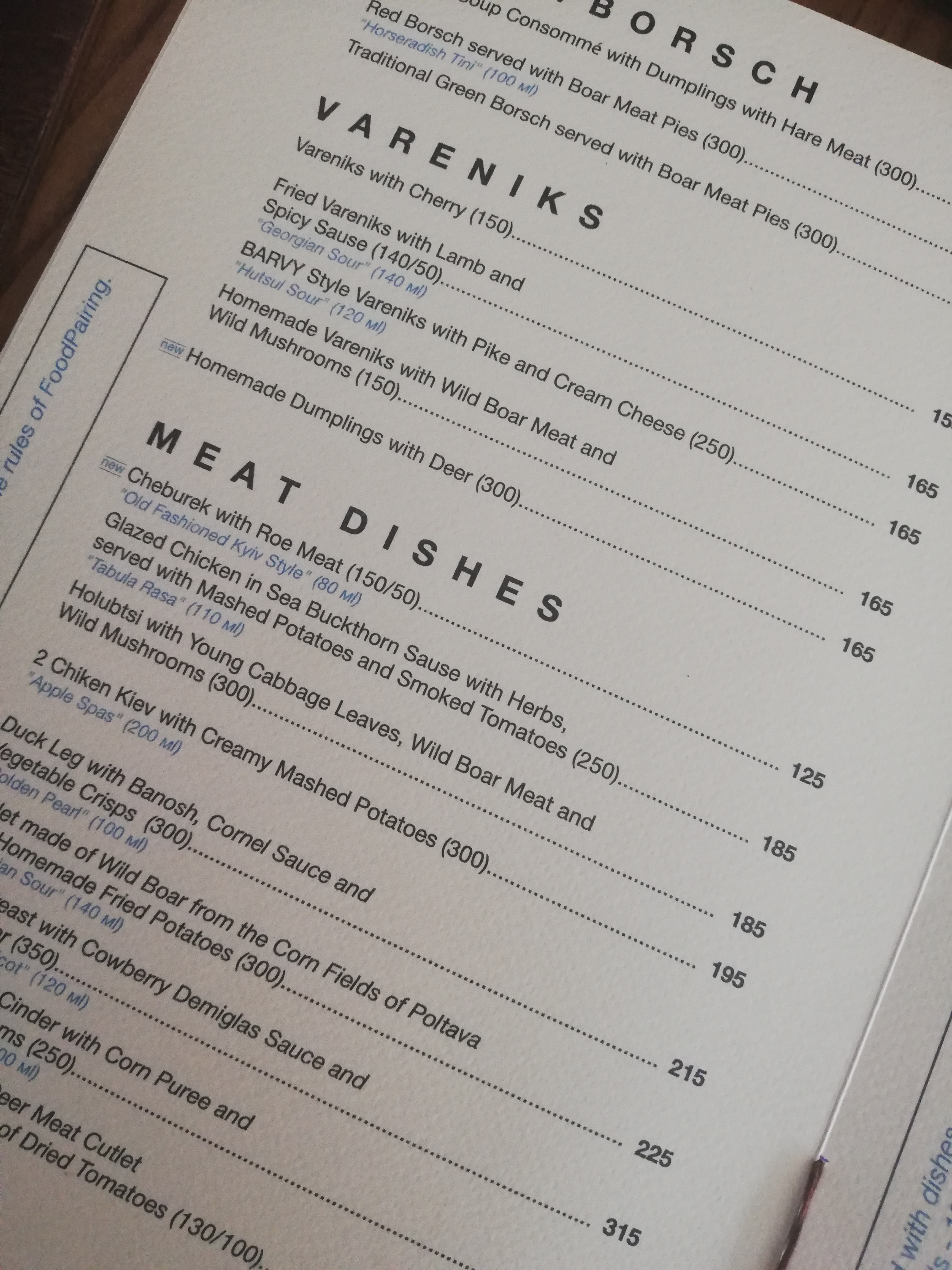 BARVY menu 2