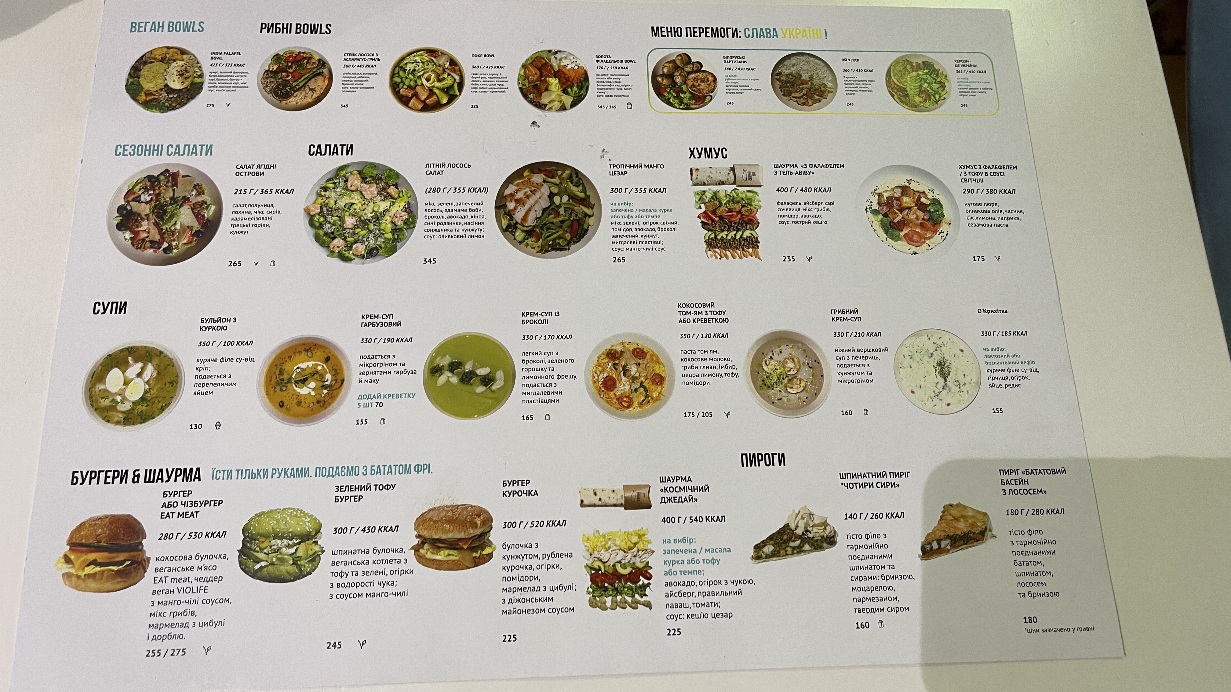 Зелений кит. Буфет здорової їжі. menu 4