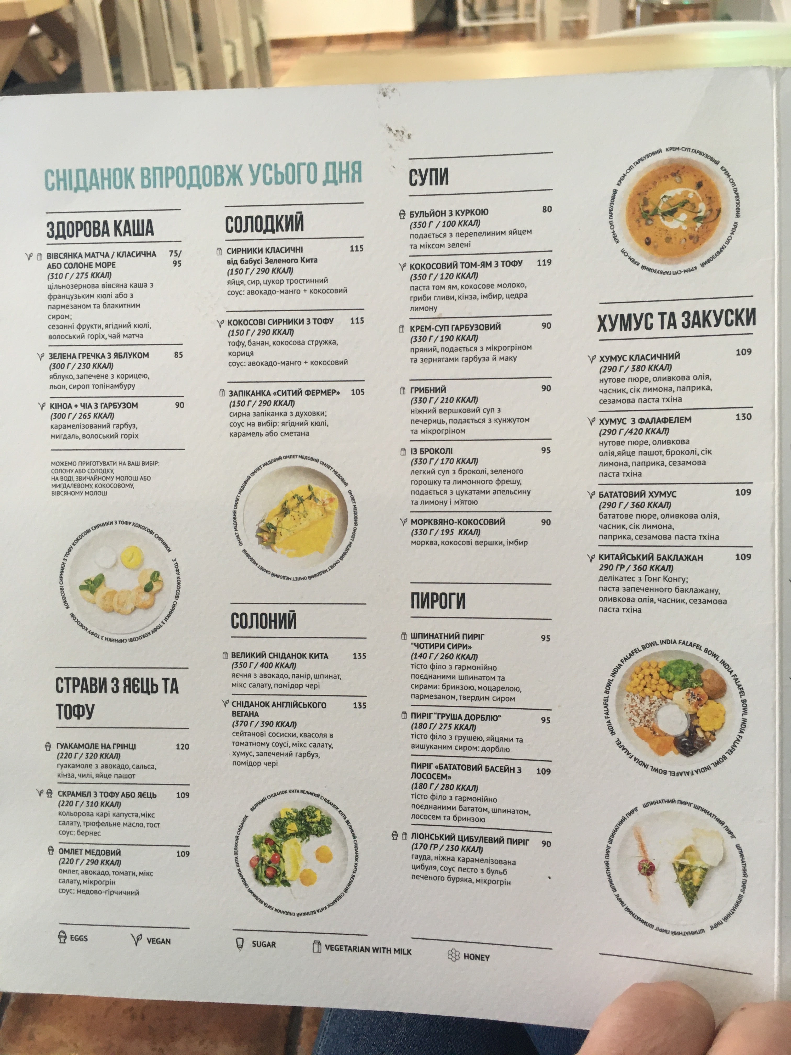 Зелений кит. Буфет здорової їжі. menu 6
