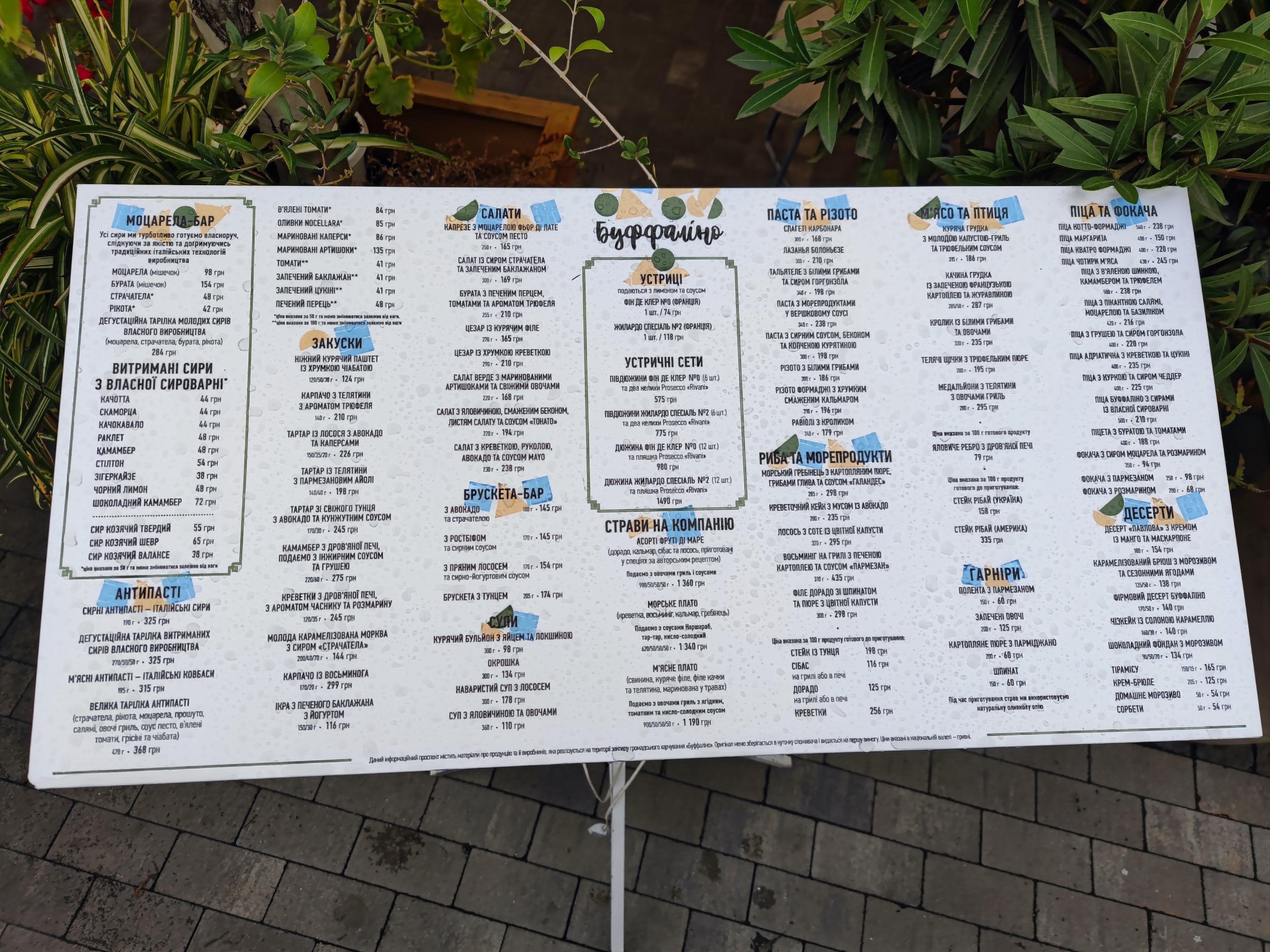 Buffalino menu 7
