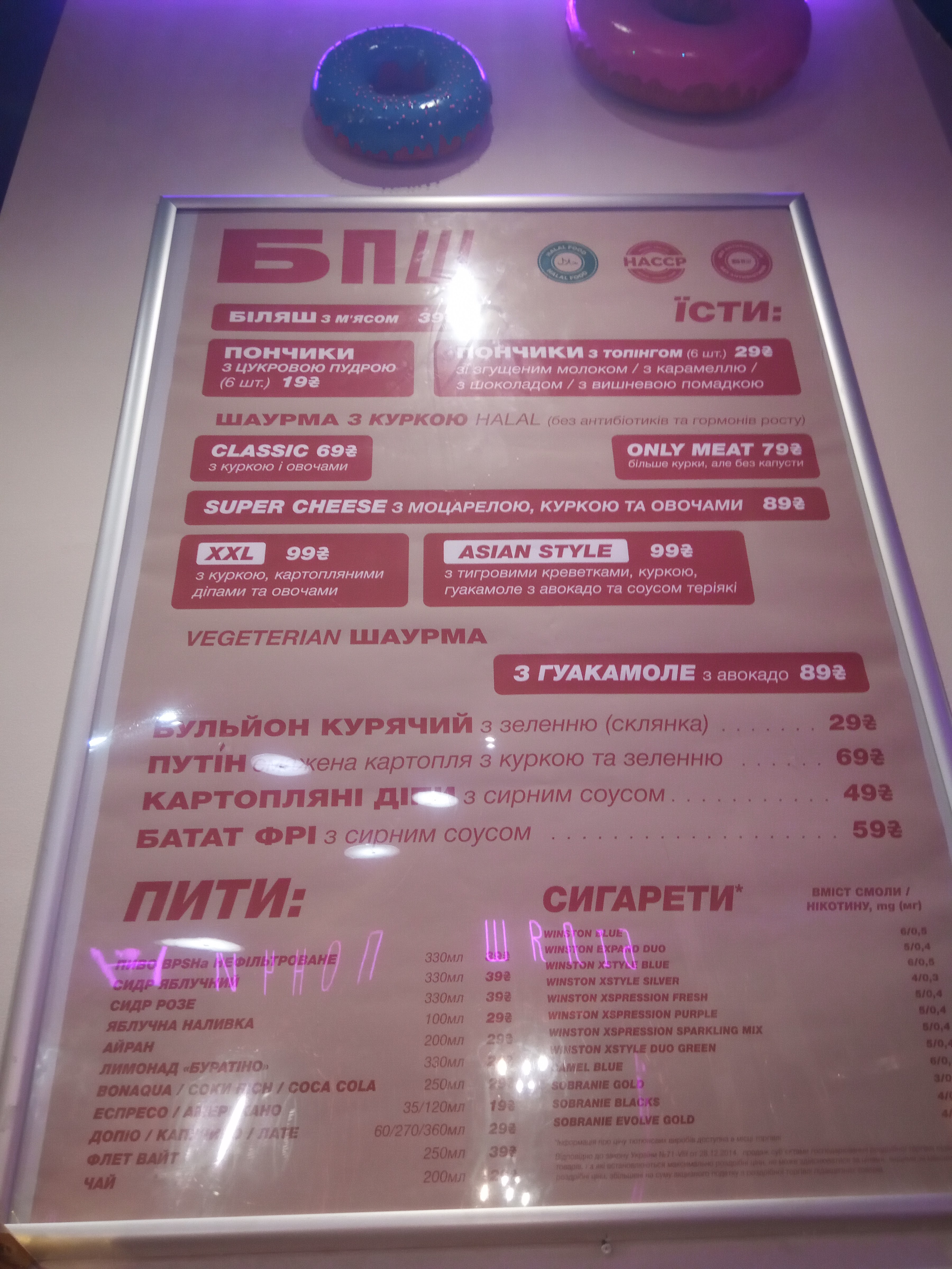 БПШ / BPSH menu 8